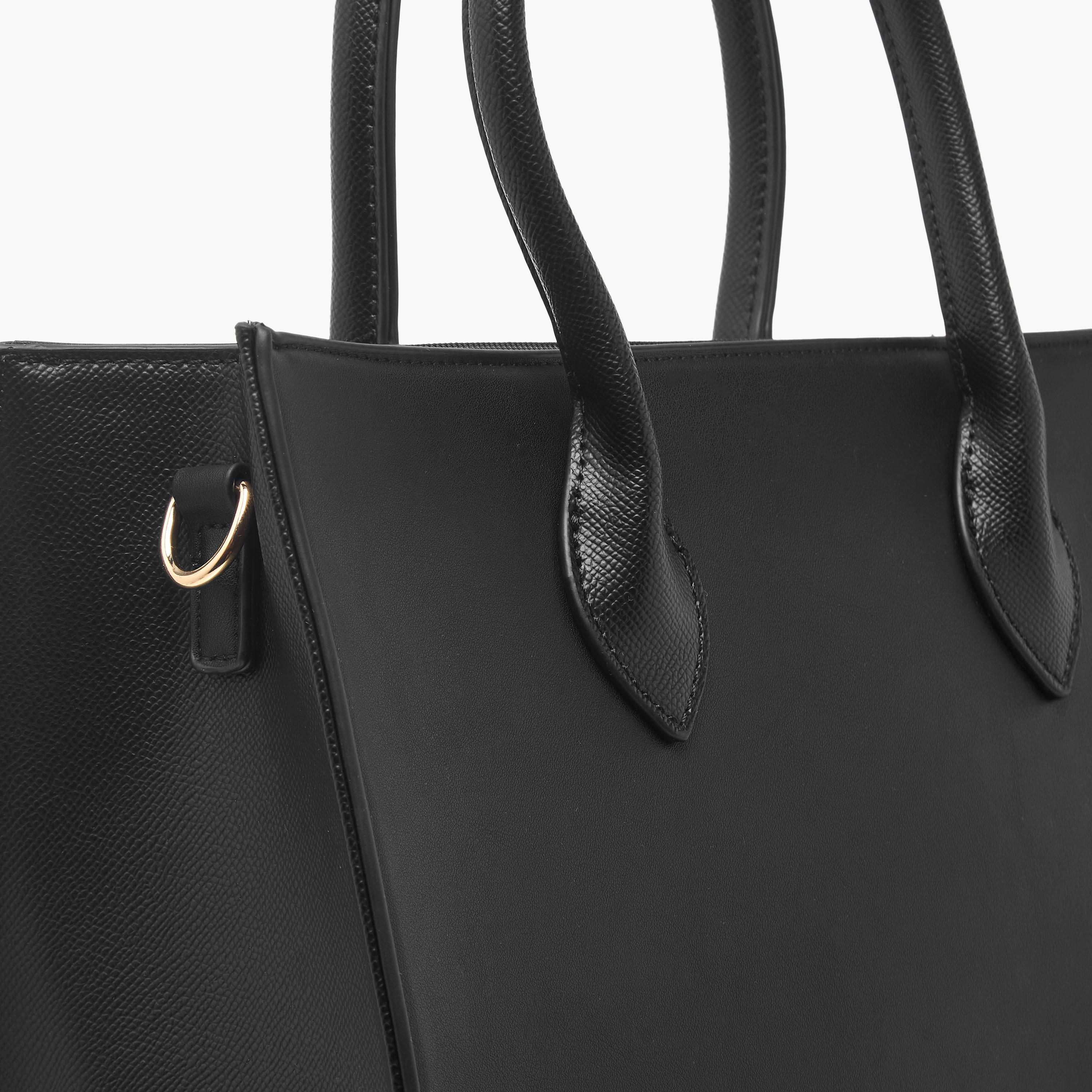 Charlotte Reid Textured Tote Bag with Chain Charm-women-bagsandwallets-handbags-image-5
