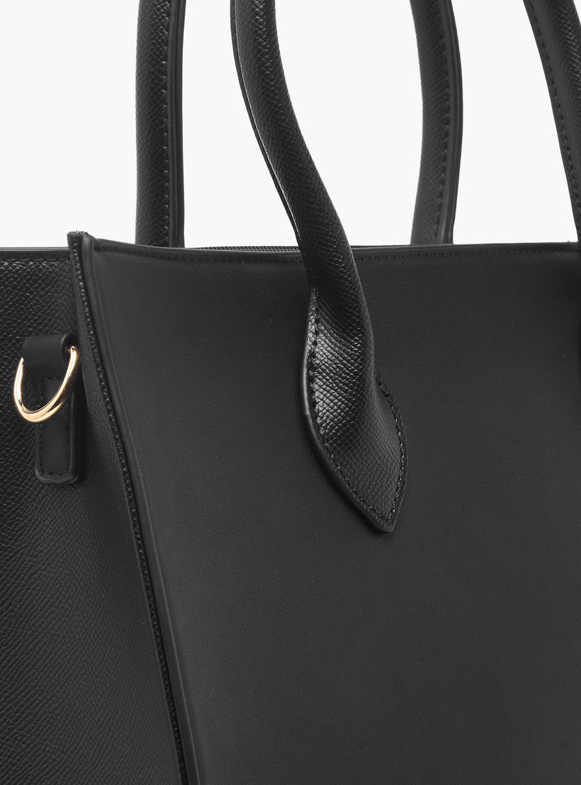 Charlotte Reid Textured Tote Bag with Chain Charm-women-bagsandwallets-handbags-image-5