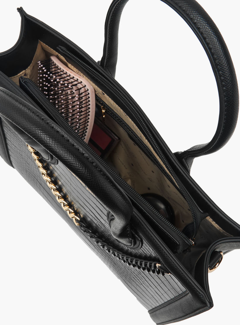 Charlotte Reid Textured Tote Bag with Chain Charm-women-bagsandwallets-handbags-image-7