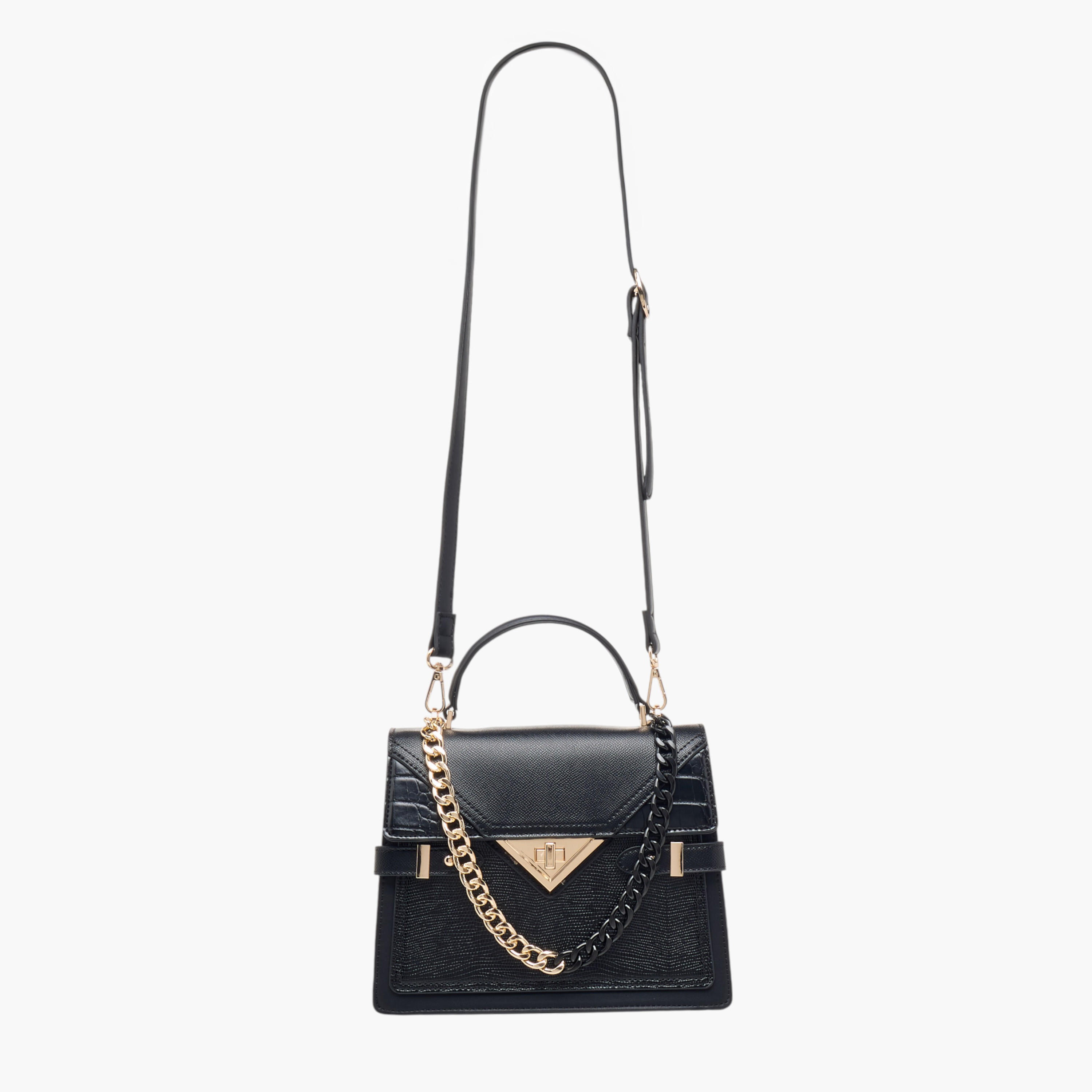 Charlotte Reid Solid Crossbody Bag with Detachable Strap and Twist Lock Closure-women-bagsandwallets-handbags-image-3