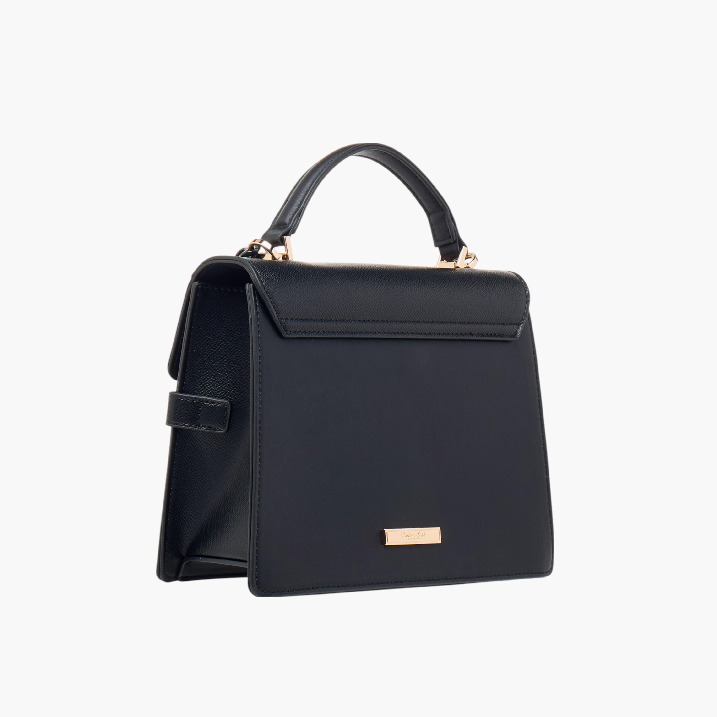 Charlotte Reid Solid Crossbody Bag with Detachable Strap and Twist Lock Closure-women-bagsandwallets-handbags-image-4