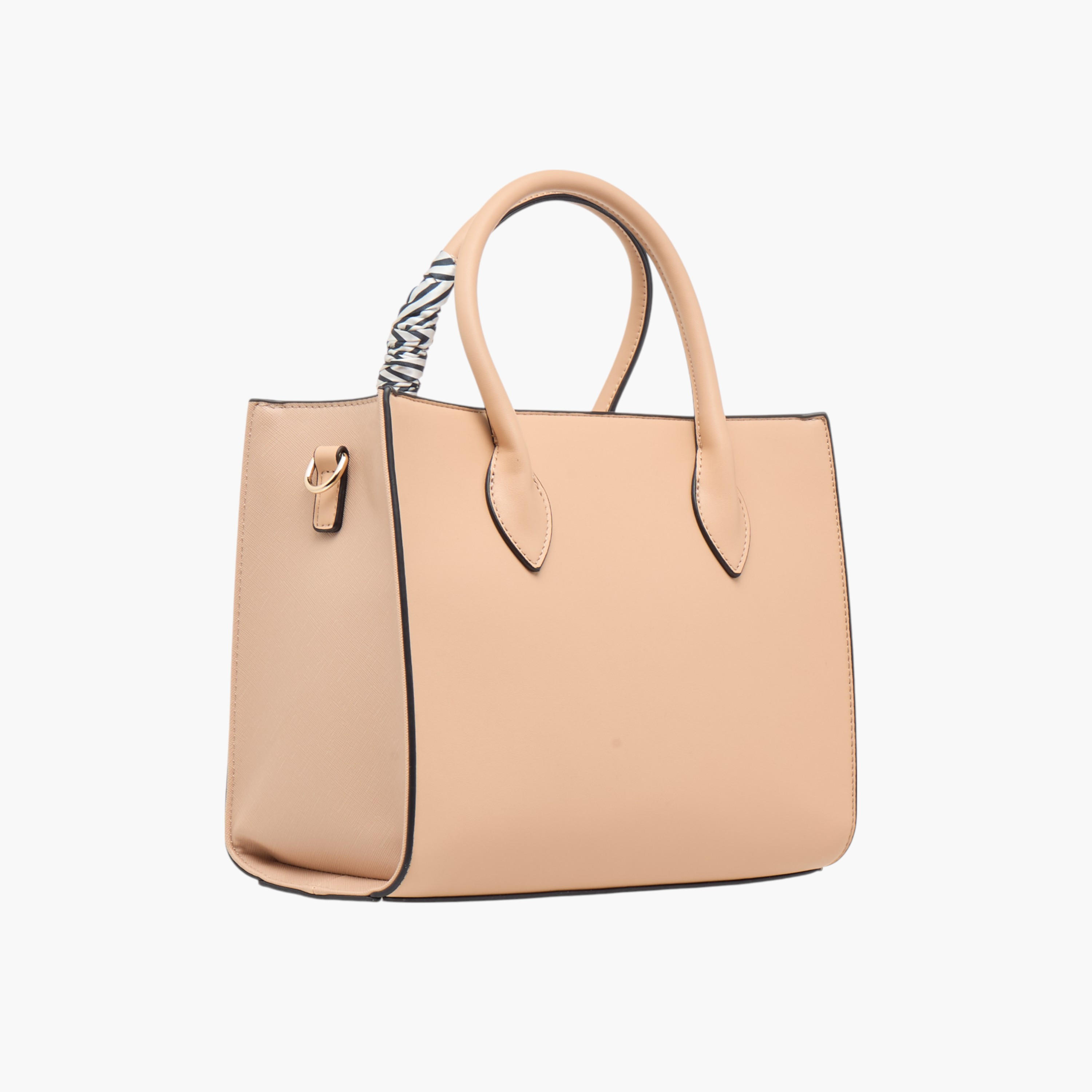 Charlotte Reid Monogram Embossed Tote Bag with Detachable Strap and Zip Closure-women-bagsandwallets-handbags-image-4