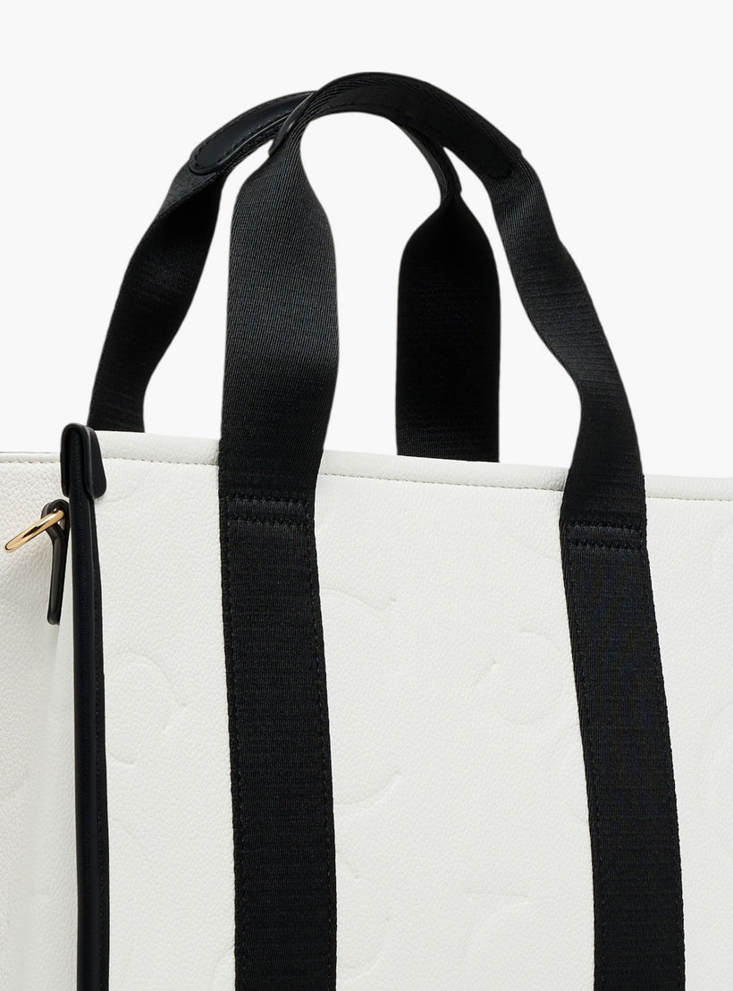 Charlotte Reid Monogram Embossed Tote Bag with Detachable Strap and Zip Closure-women-bagsandwallets-handbags-image-7
