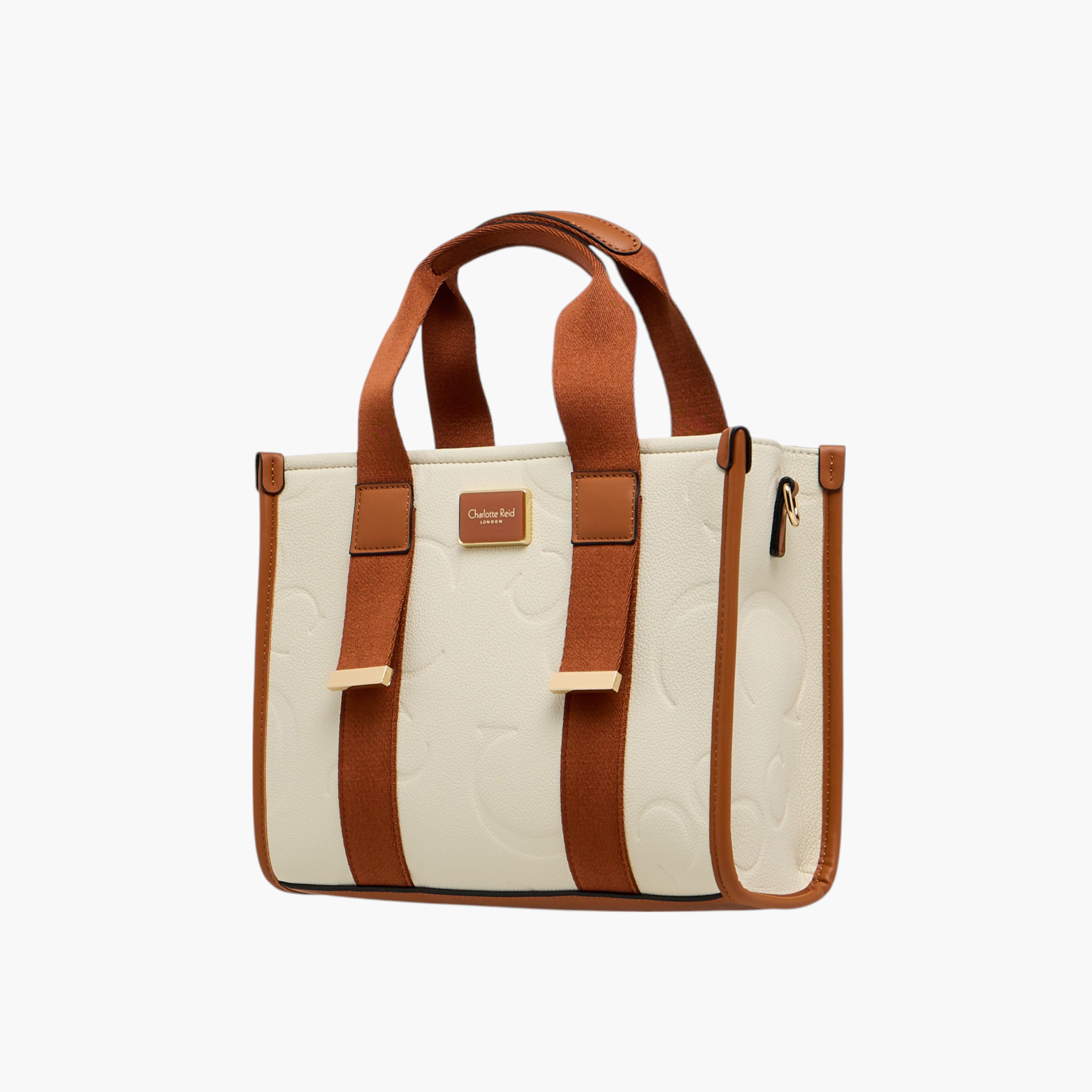 Charlotte Reid Embossed Tote Bag with Detachable Strap and Zip Closure-women-bagsandwallets-handbags-image-4