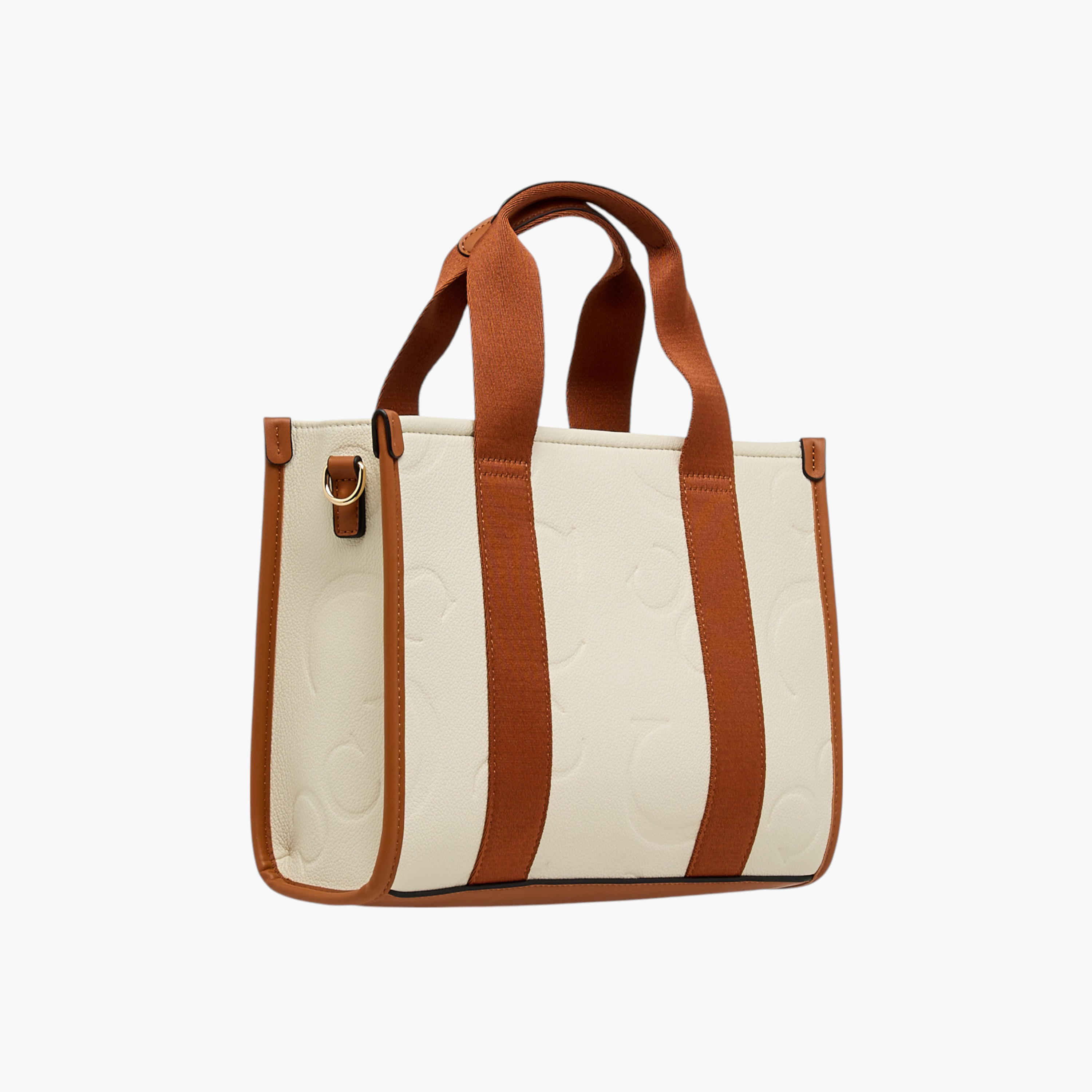 Charlotte Reid Embossed Tote Bag with Detachable Strap and Zip Closure-women-bagsandwallets-handbags-image-5