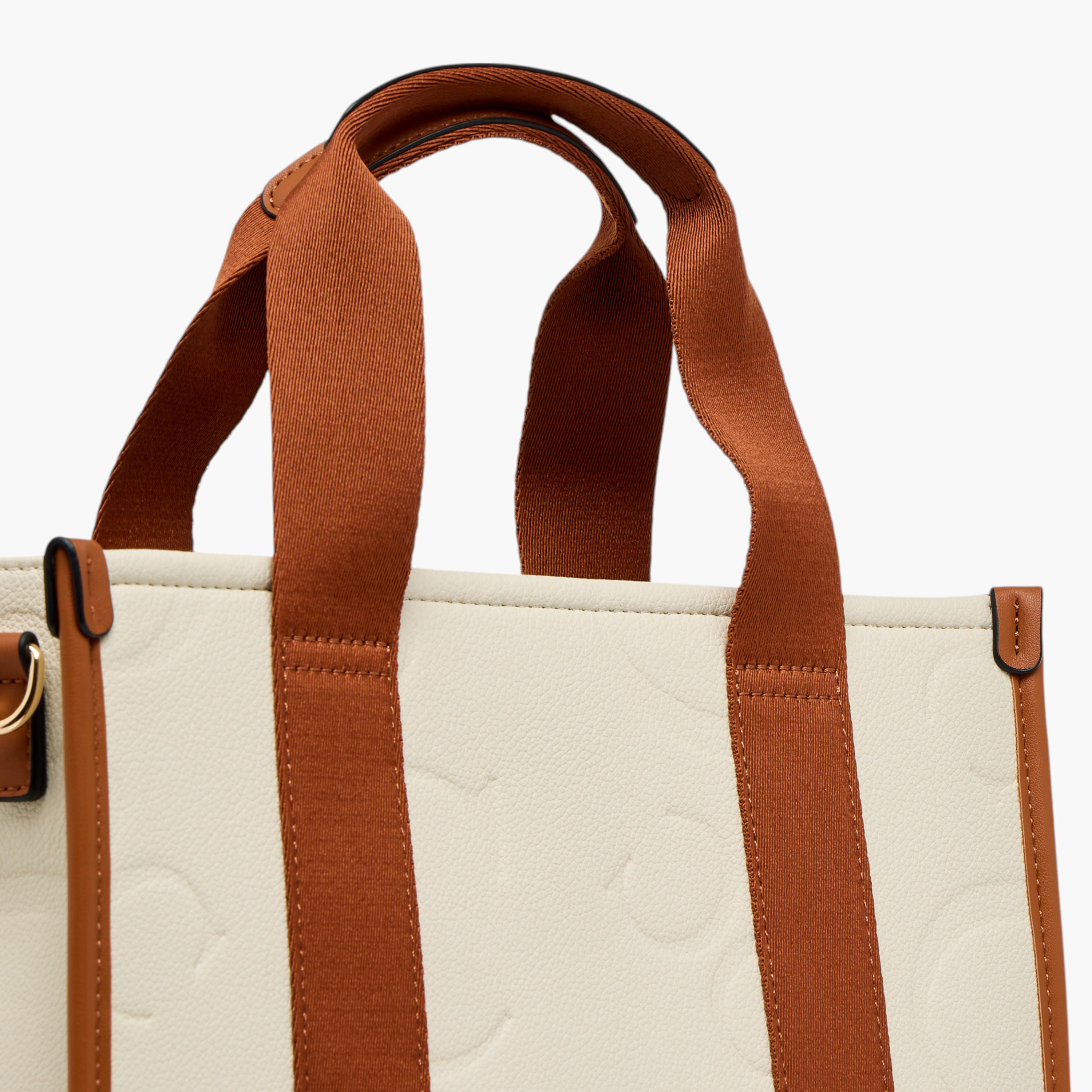 Charlotte Reid Embossed Tote Bag with Detachable Strap and Zip Closure-women-bagsandwallets-handbags-image-7