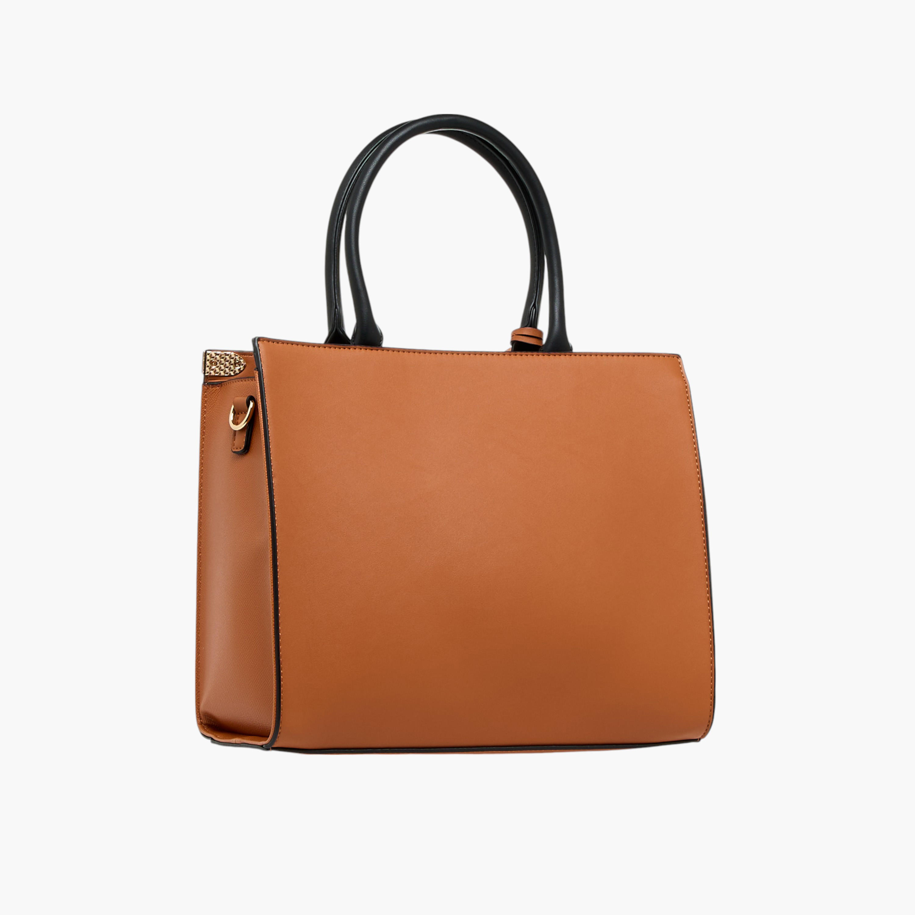 Charlotte Reid Monogram Texture Tote Bag with Detachable Strap and Zip Closure-women-bagsandwallets-handbags-image-5