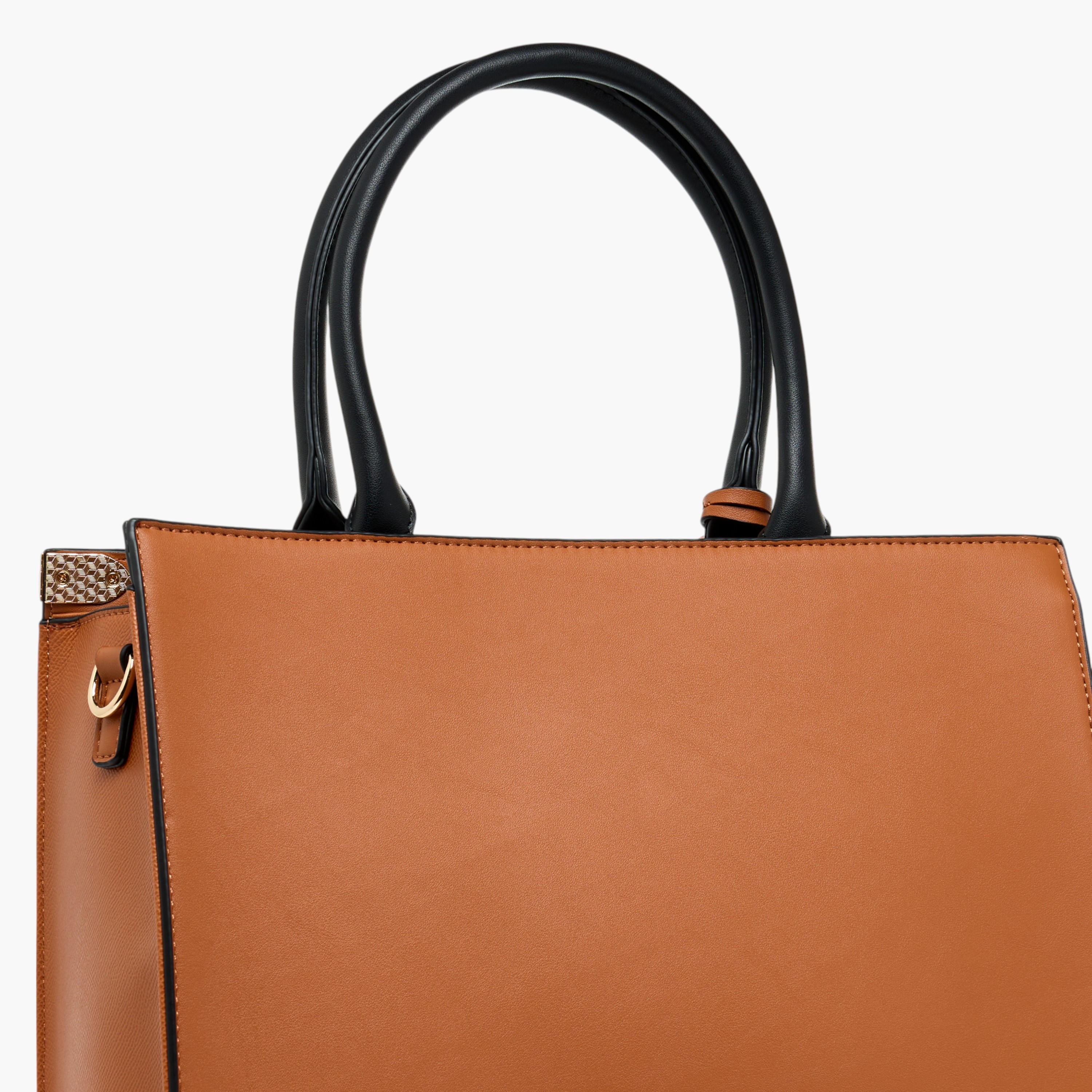 Charlotte Reid Monogram Texture Tote Bag with Detachable Strap and Zip Closure-women-bagsandwallets-handbags-image-7