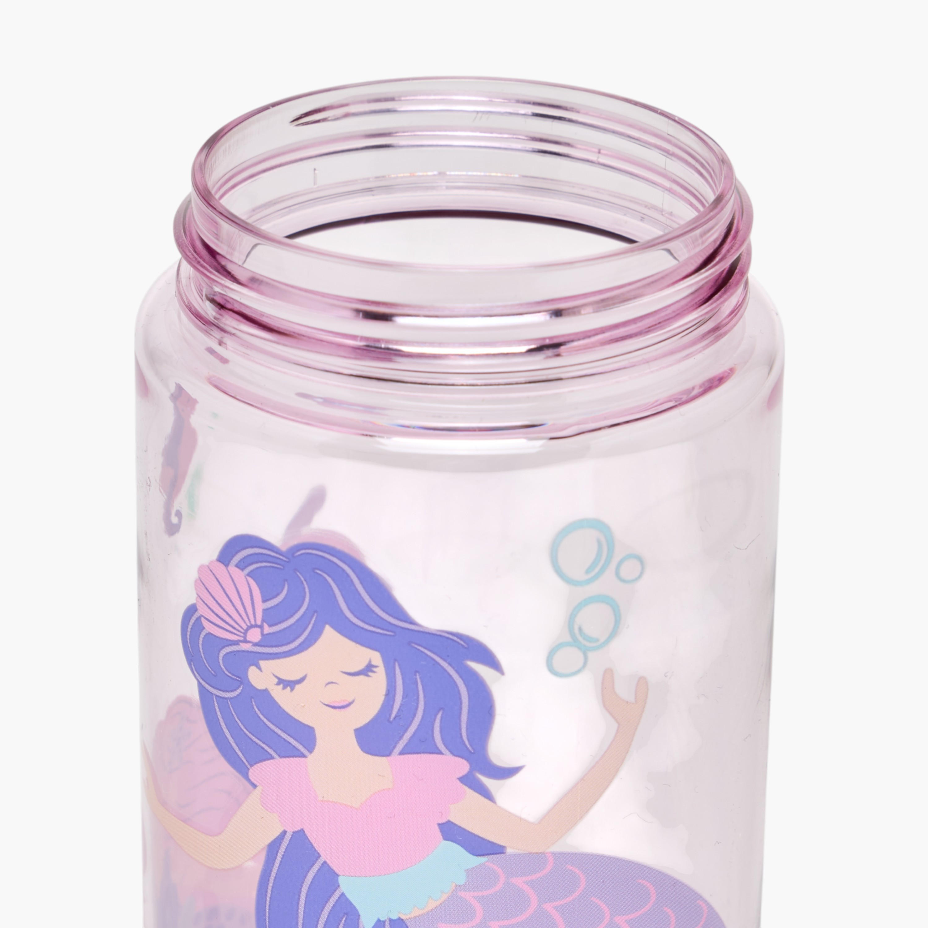 GLOO Mermaid Print Sipper Water Bottle - 420 ml-school-waterbottles-image-5