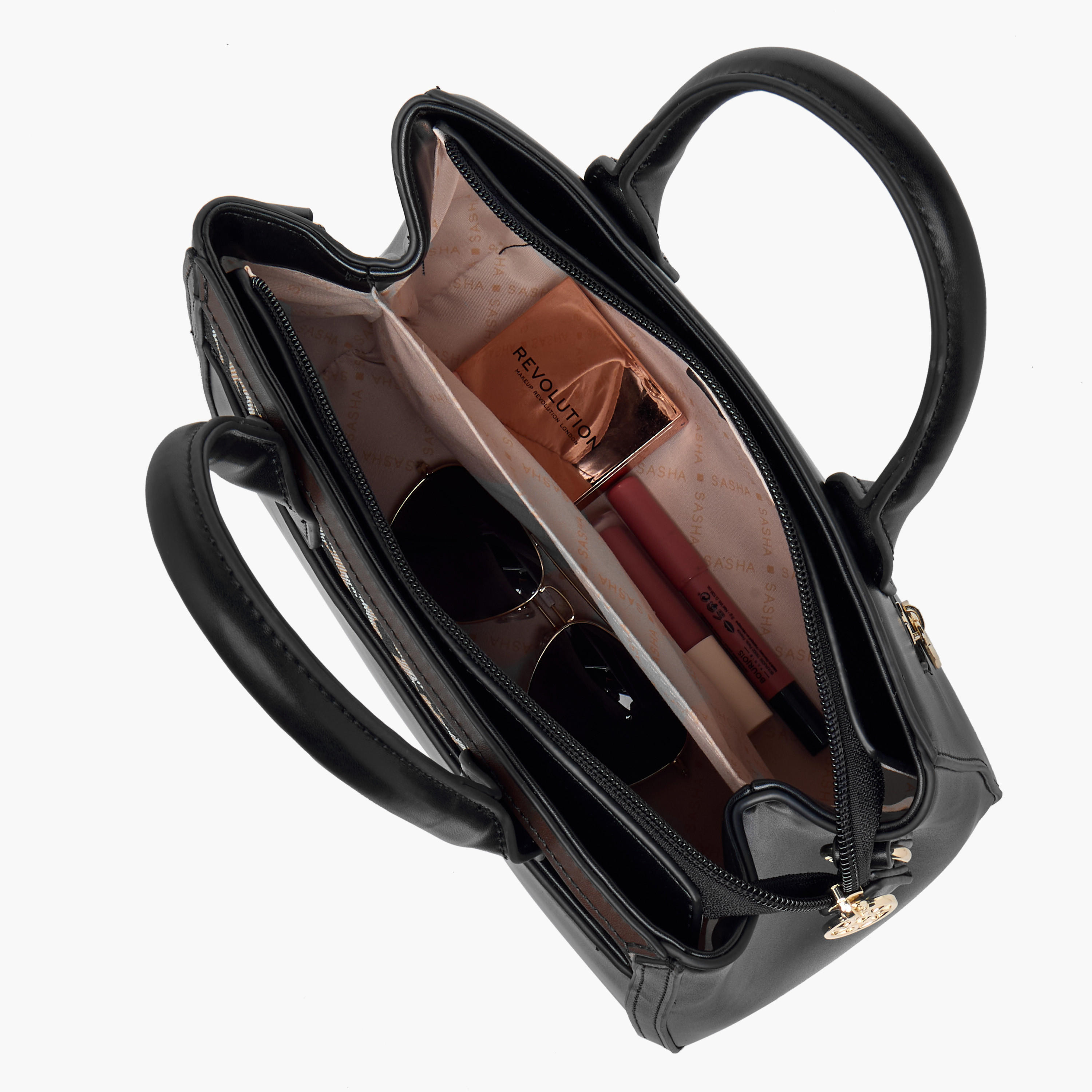 شنطة توتي بألواح وحزام قابل للفصل وسحاب إغلاق من ساشا-women-bagsandwallets-handbags-image-9