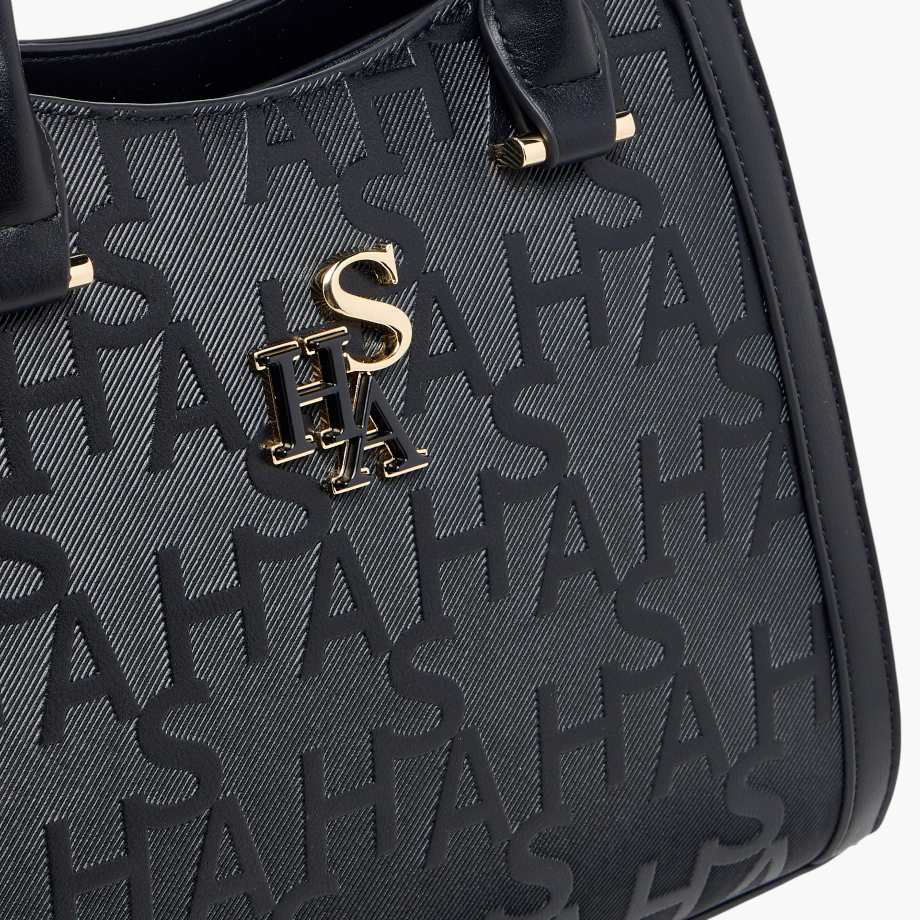 Sasha Monogram Embossed Tote Bag with Detachable Strap and Zip Closure-women-bagsandwallets-handbags-image-5