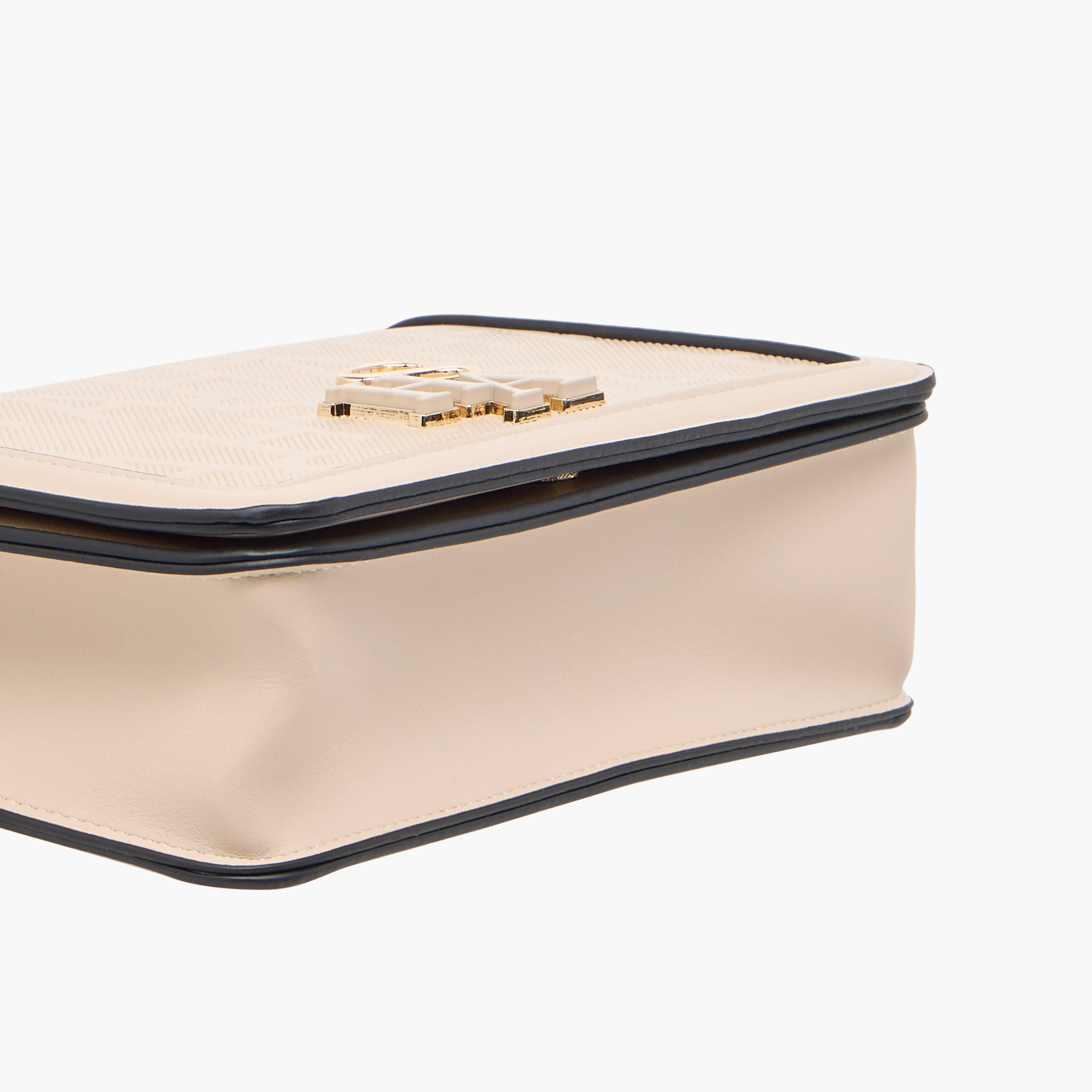 شنطة كروس بودي منقوشة بحزام سللسة وزر إغلاق من ساشا-women-bagsandwallets-handbags-image-7