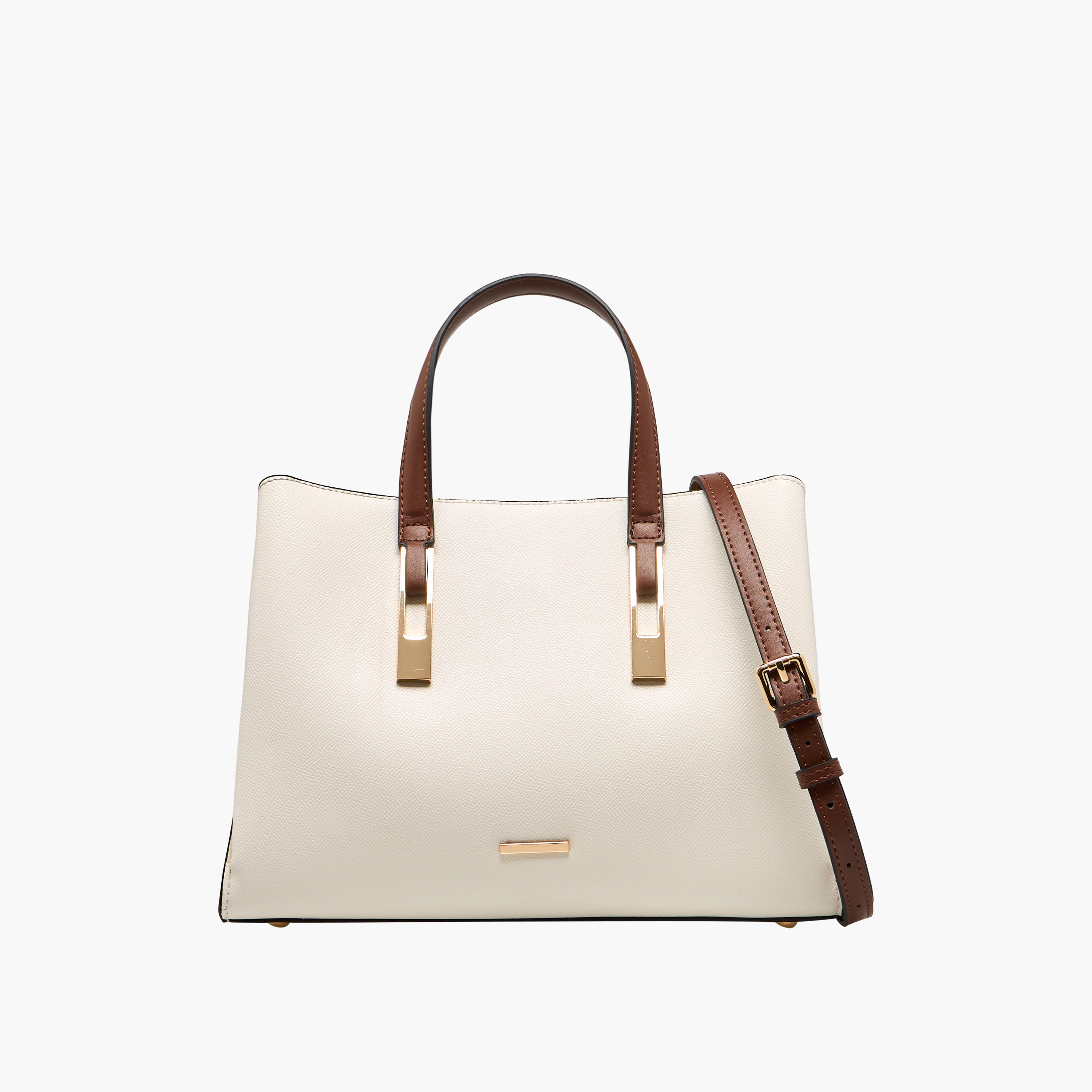 شنطة توتي سادة بمقابض مزدوجة وحزام قابل للفصل من ساشا-women-bagsandwallets-handbags-image-1