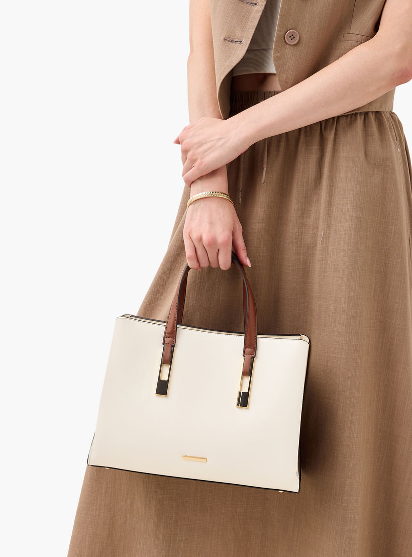 شنطة توتي سادة بمقابض مزدوجة وحزام قابل للفصل من ساشا-women-bagsandwallets-handbags-image-2