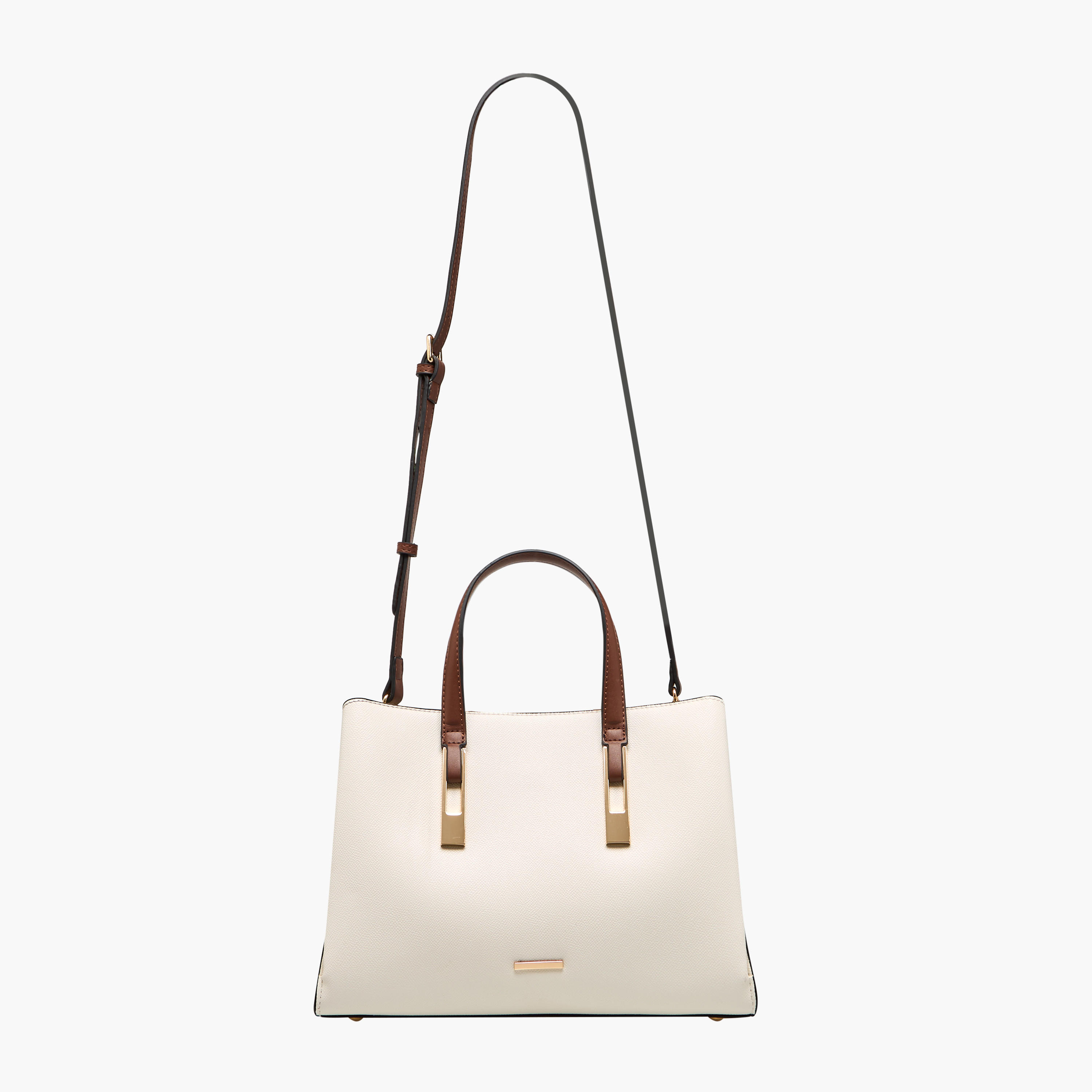 شنطة توتي سادة بمقابض مزدوجة وحزام قابل للفصل من ساشا-women-bagsandwallets-handbags-image-3