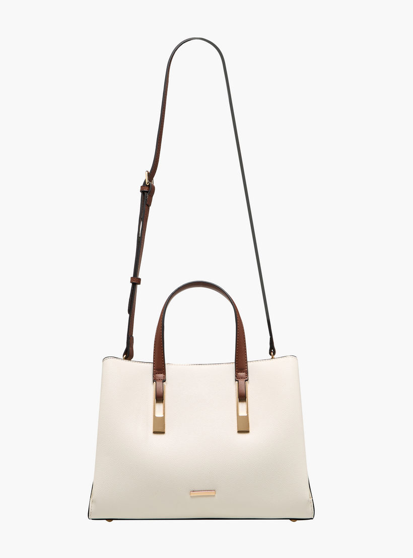 شنطة توتي سادة بمقابض مزدوجة وحزام قابل للفصل من ساشا-women-bagsandwallets-handbags-image-3