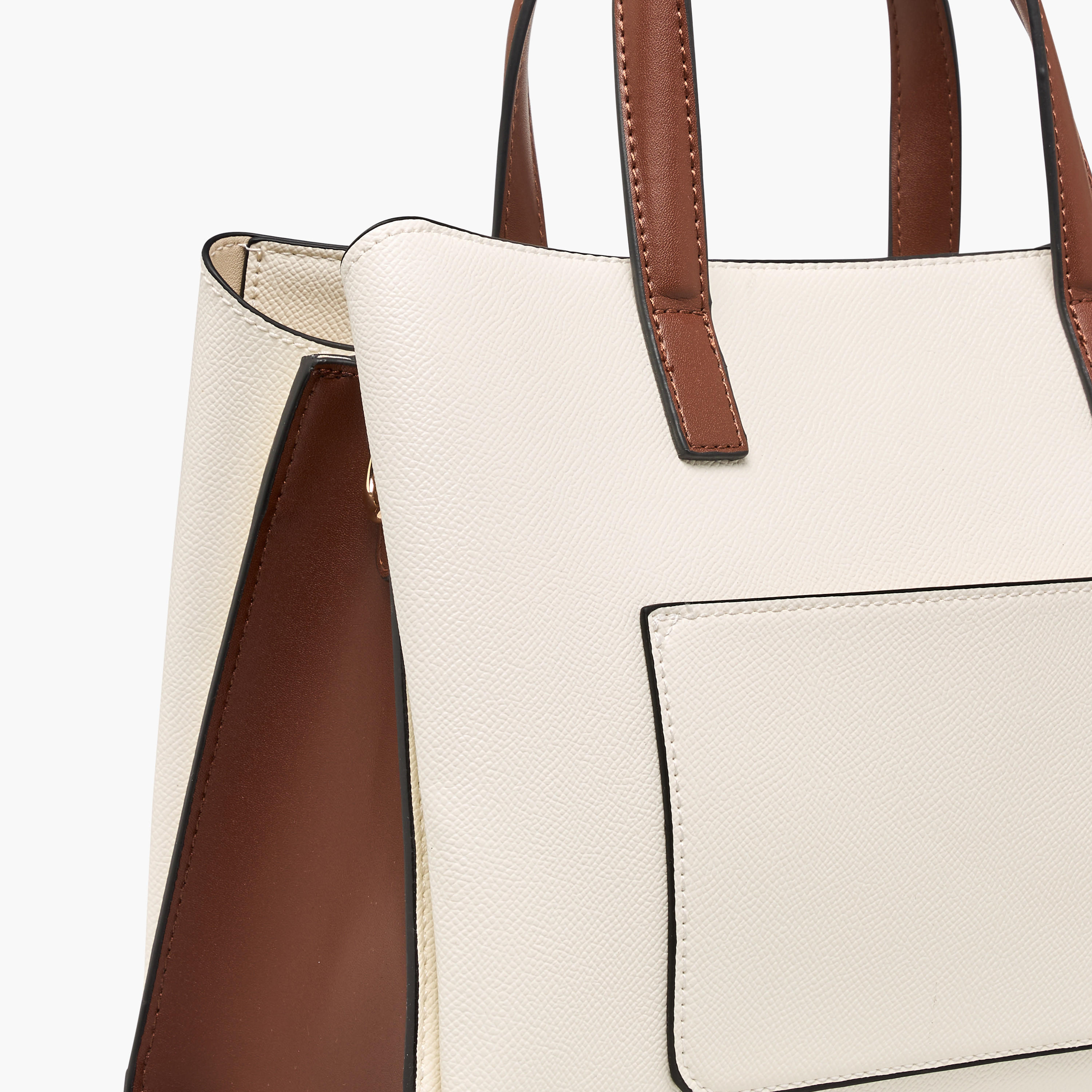 شنطة توتي سادة بمقابض مزدوجة وحزام قابل للفصل من ساشا-women-bagsandwallets-handbags-image-6