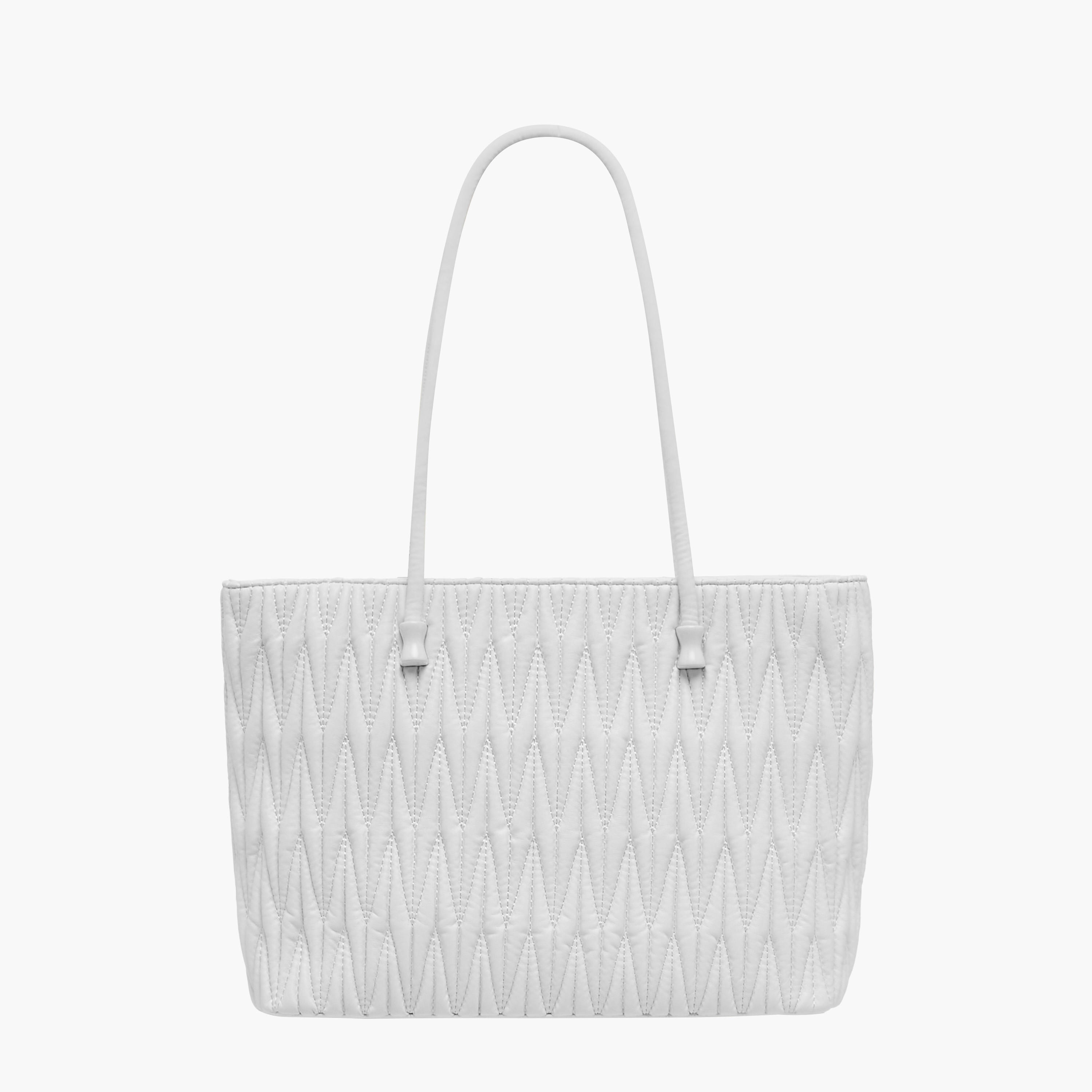 شنطة توت مبطنة بمقبض مزدوح وسحاب إغلاق من أدور-women-bagsandwallets-handbags-image-1