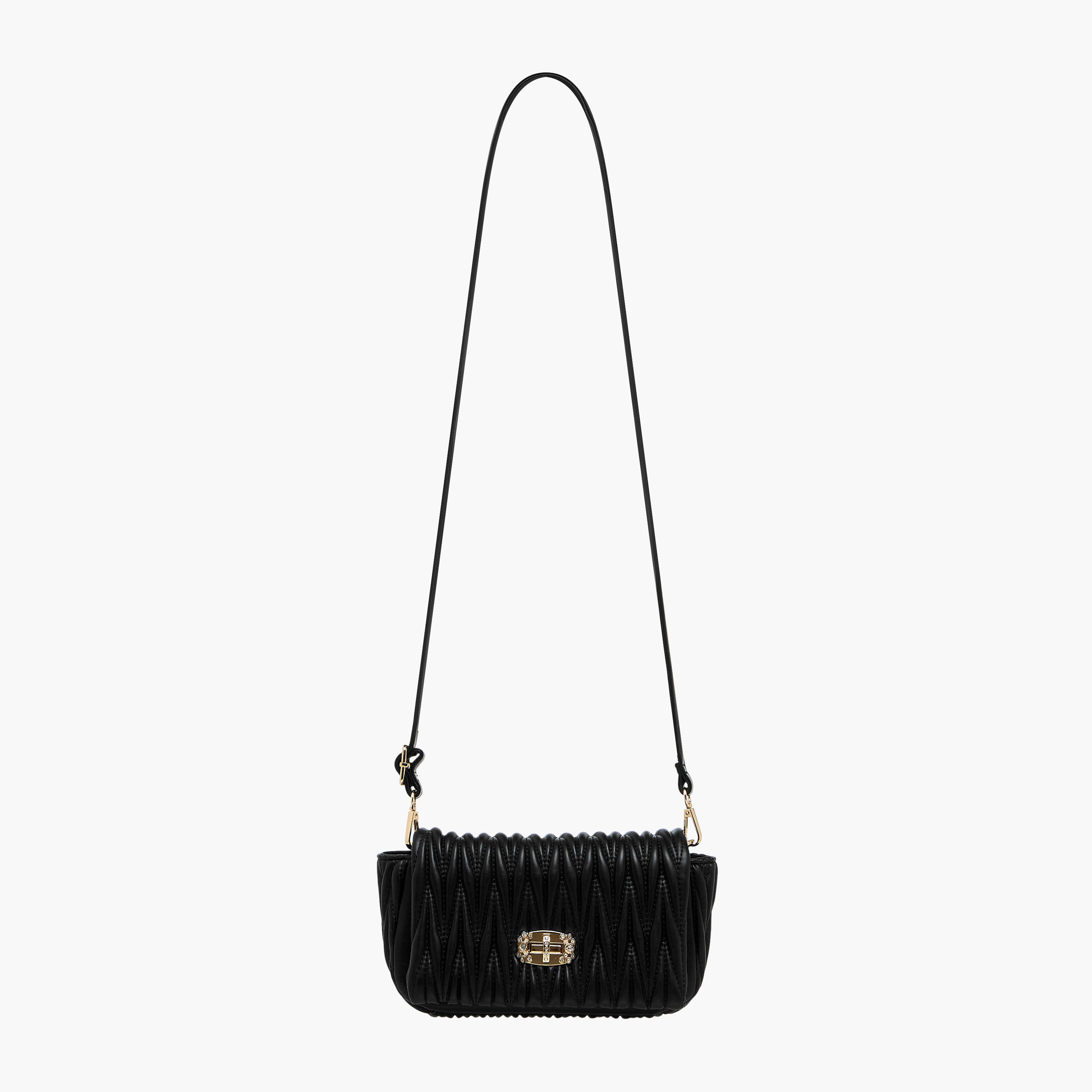 Adore Quilted Crossbody Bag with Twist Lock Closure and Adjustable Strap-women-bagsandwallets-handbags-image-3