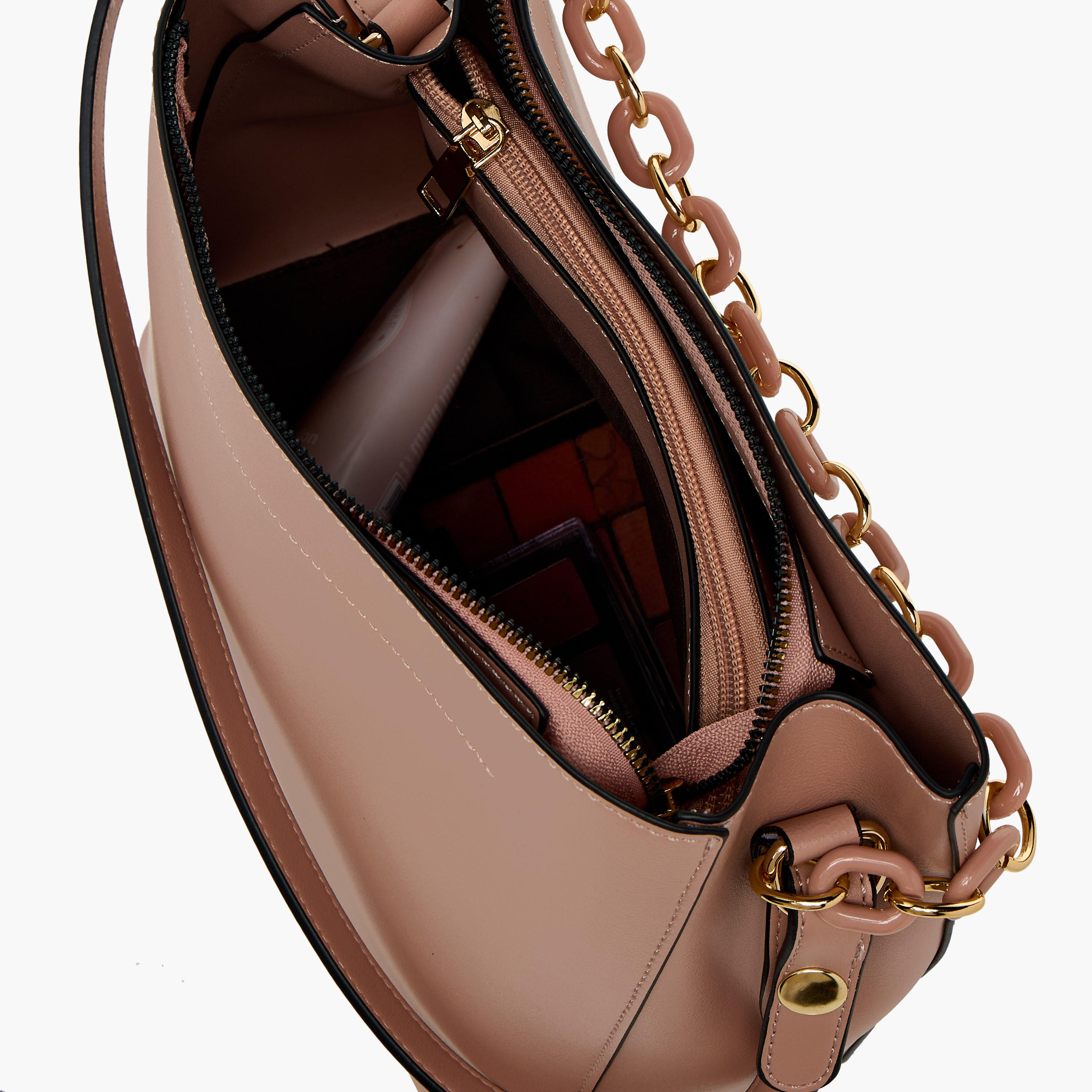 Adore Chain Accent Tote Bag with Double Handle and Zip Closure-women-bagsandwallets-handbags-image-10