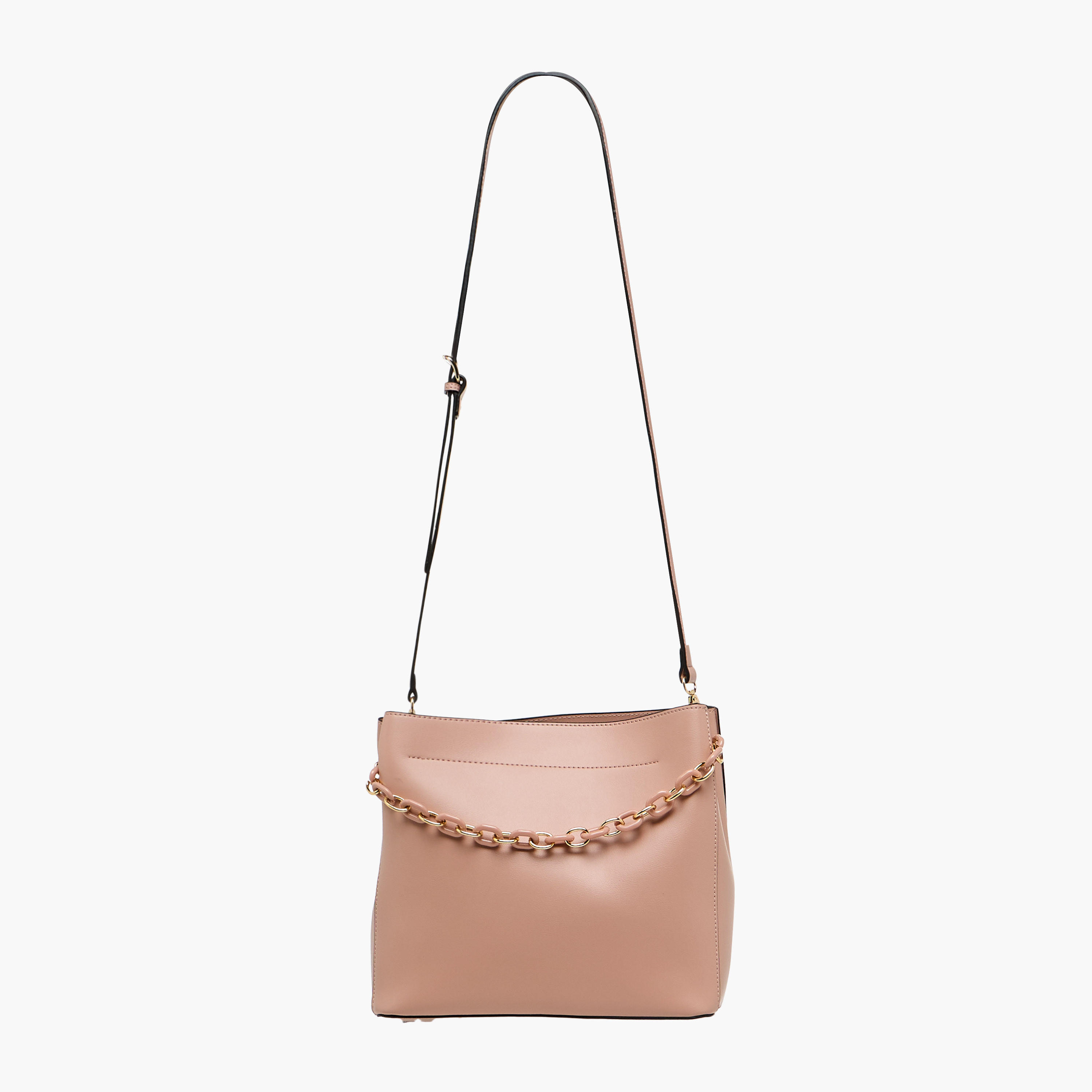 Adore Chain Accent Tote Bag with Double Handle and Zip Closure-women-bagsandwallets-handbags-image-3