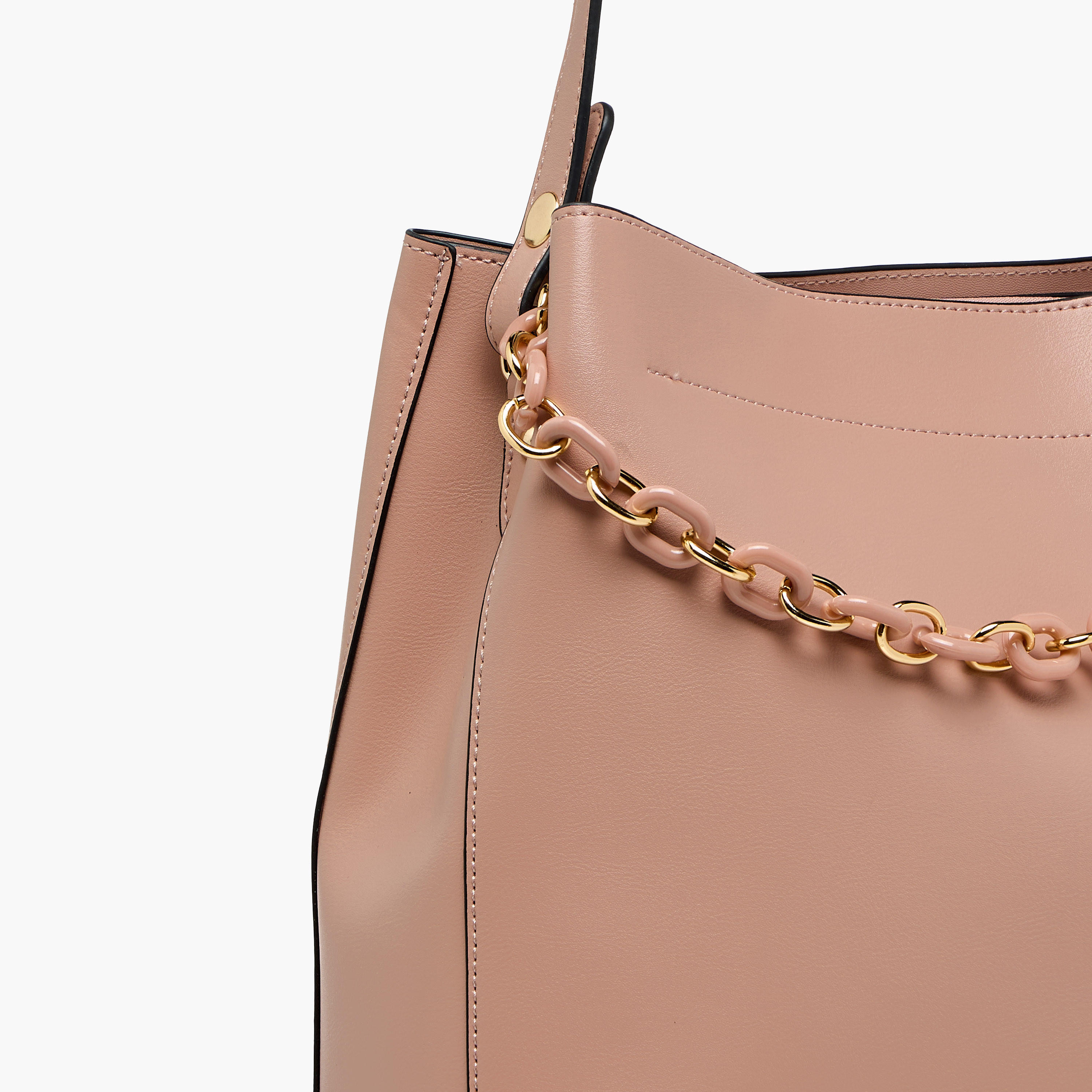 Adore Chain Accent Tote Bag with Double Handle and Zip Closure-women-bagsandwallets-handbags-image-5