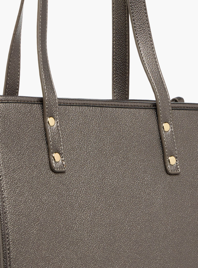 Adore Colourblock Tote Bag with Chain Detailing and Double Handles-women-bagsandwallets-handbags-image-6