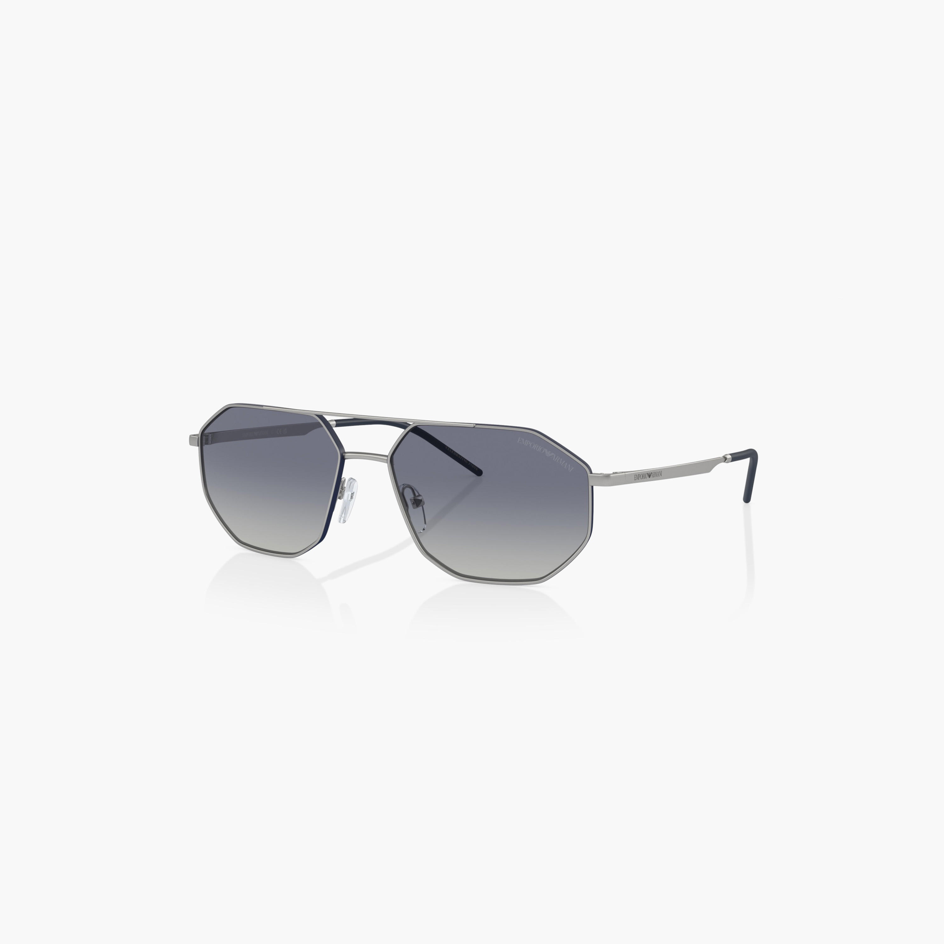نظارة شمسية بإطار كامل وعدسات ملونة مع وسادات أنف من إمبوريو أرماني-men-sunglasses-image-1