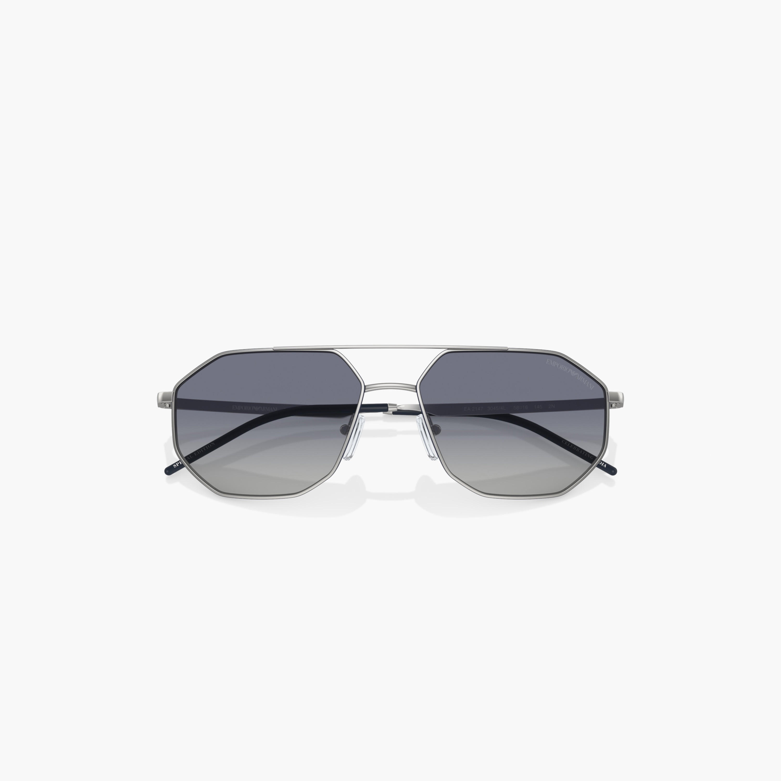 نظارة شمسية بإطار كامل وعدسات ملونة مع وسادات أنف من إمبوريو أرماني-men-sunglasses-image-2