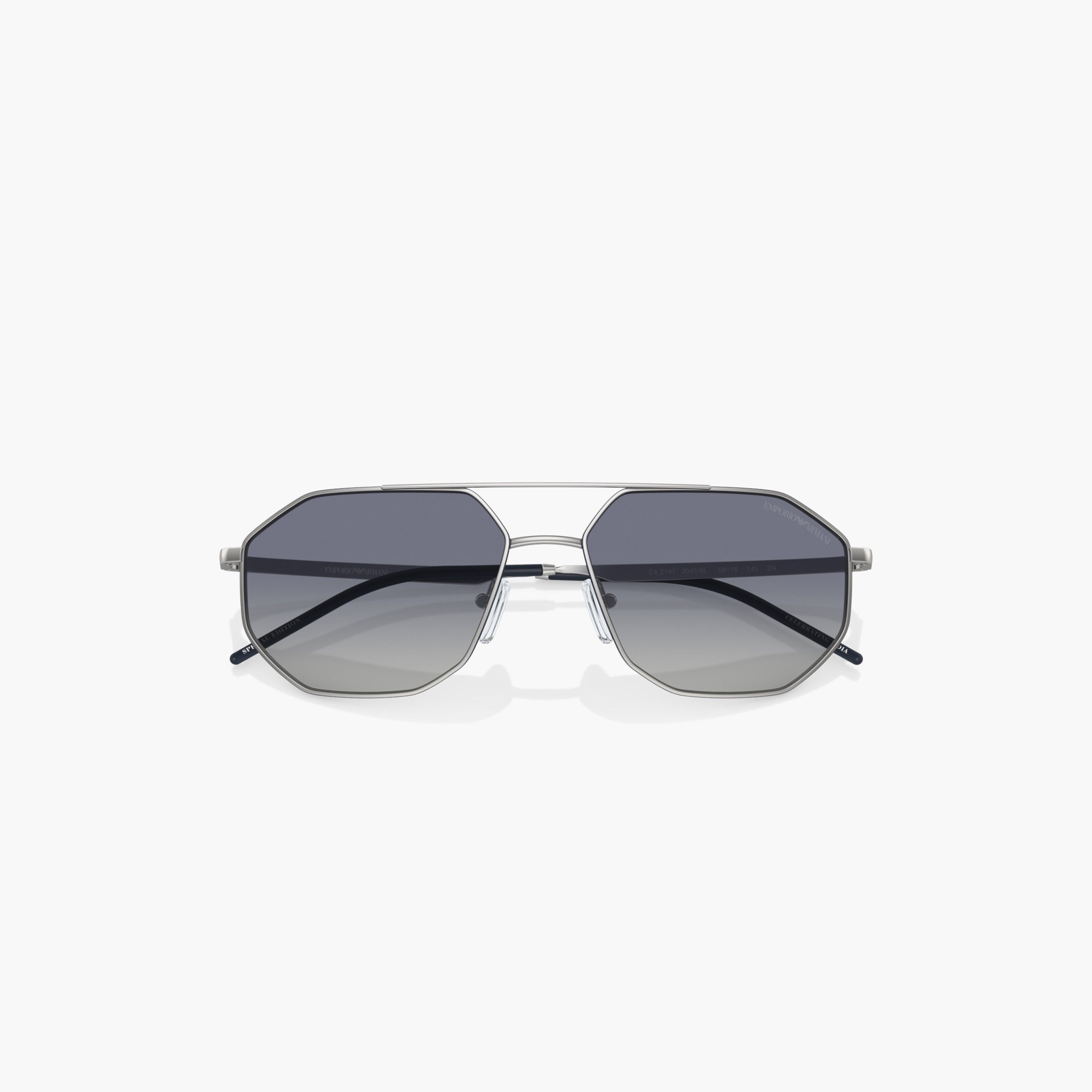 نظارة شمسية بإطار كامل وعدسات ملونة مع وسادات أنف من إمبوريو أرماني-men-sunglasses-image-2