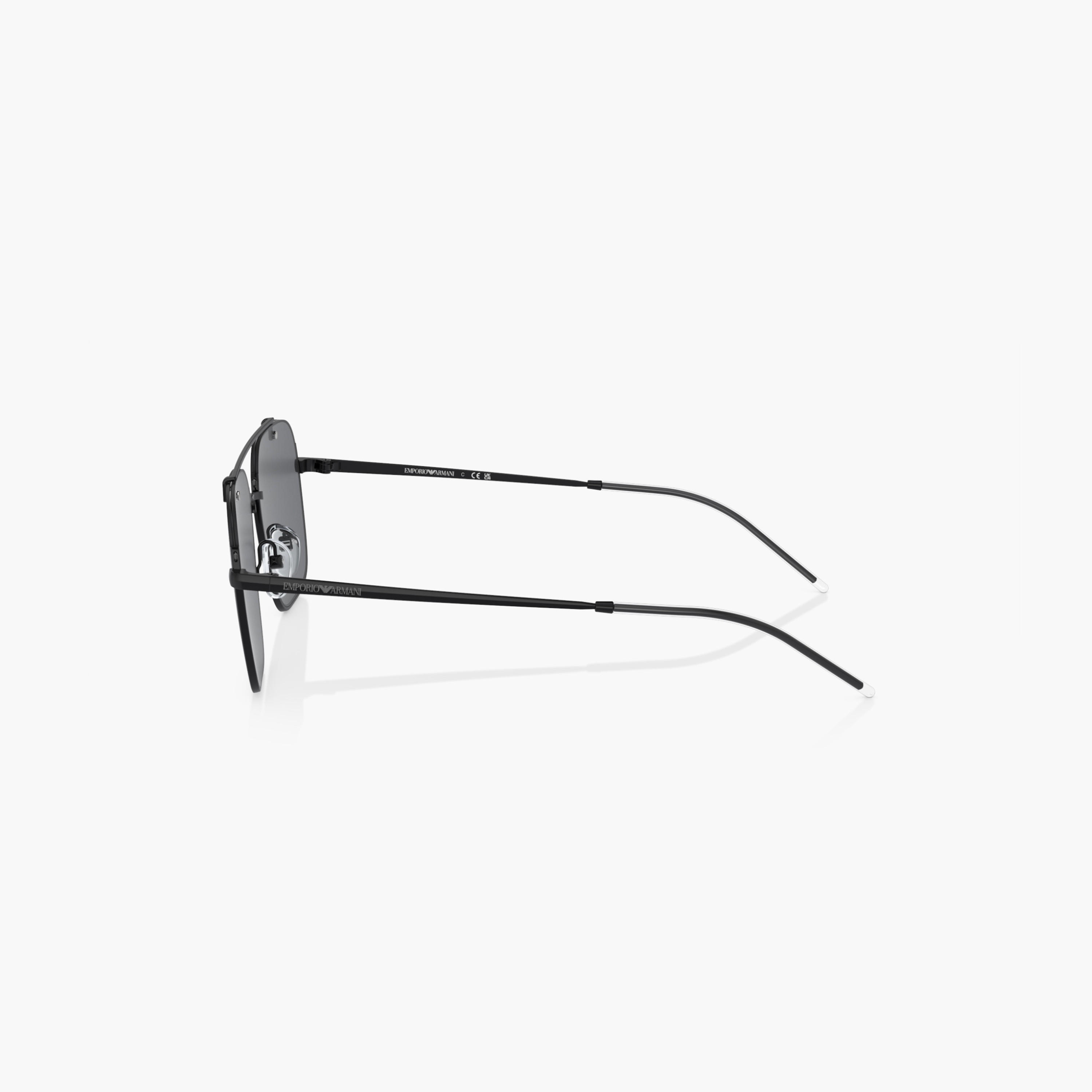 نظارة شمسية ويفارير بإطار كامل بلون خفيف ووسادة أنف من إمبوريو أرماني-men-sunglasses-image-3