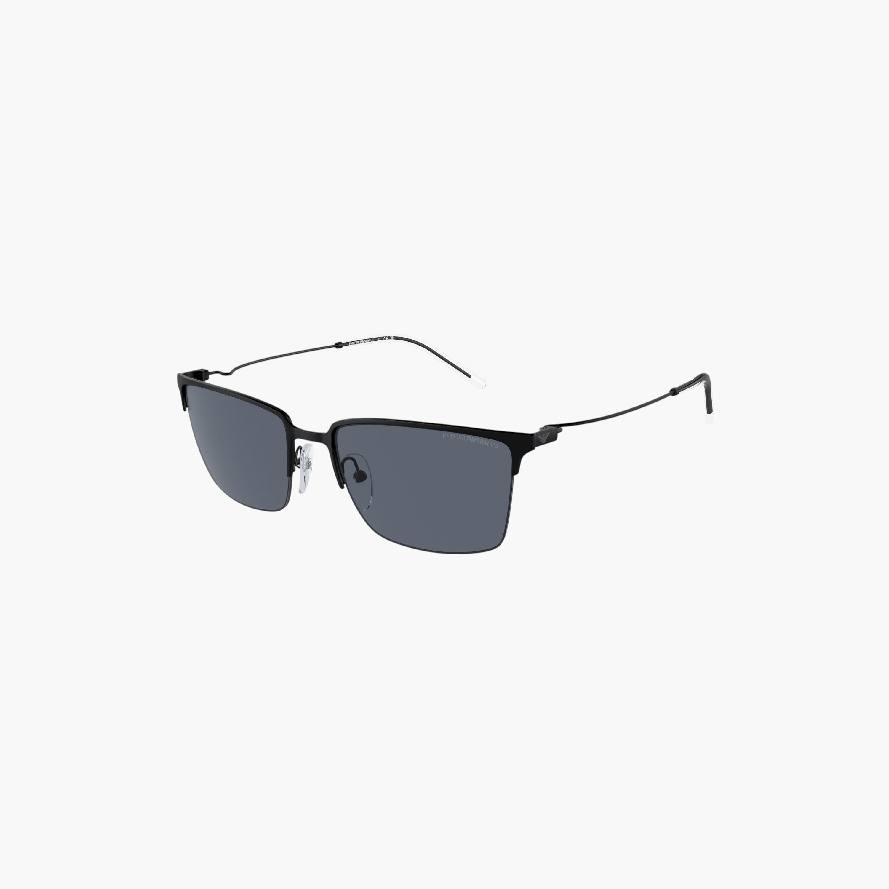 نظارة شمسية ويفارير بإطار كامل وعدسات ملونة مع وسادات أنف من إمبوريو أرماني-men-sunglasses-image-1