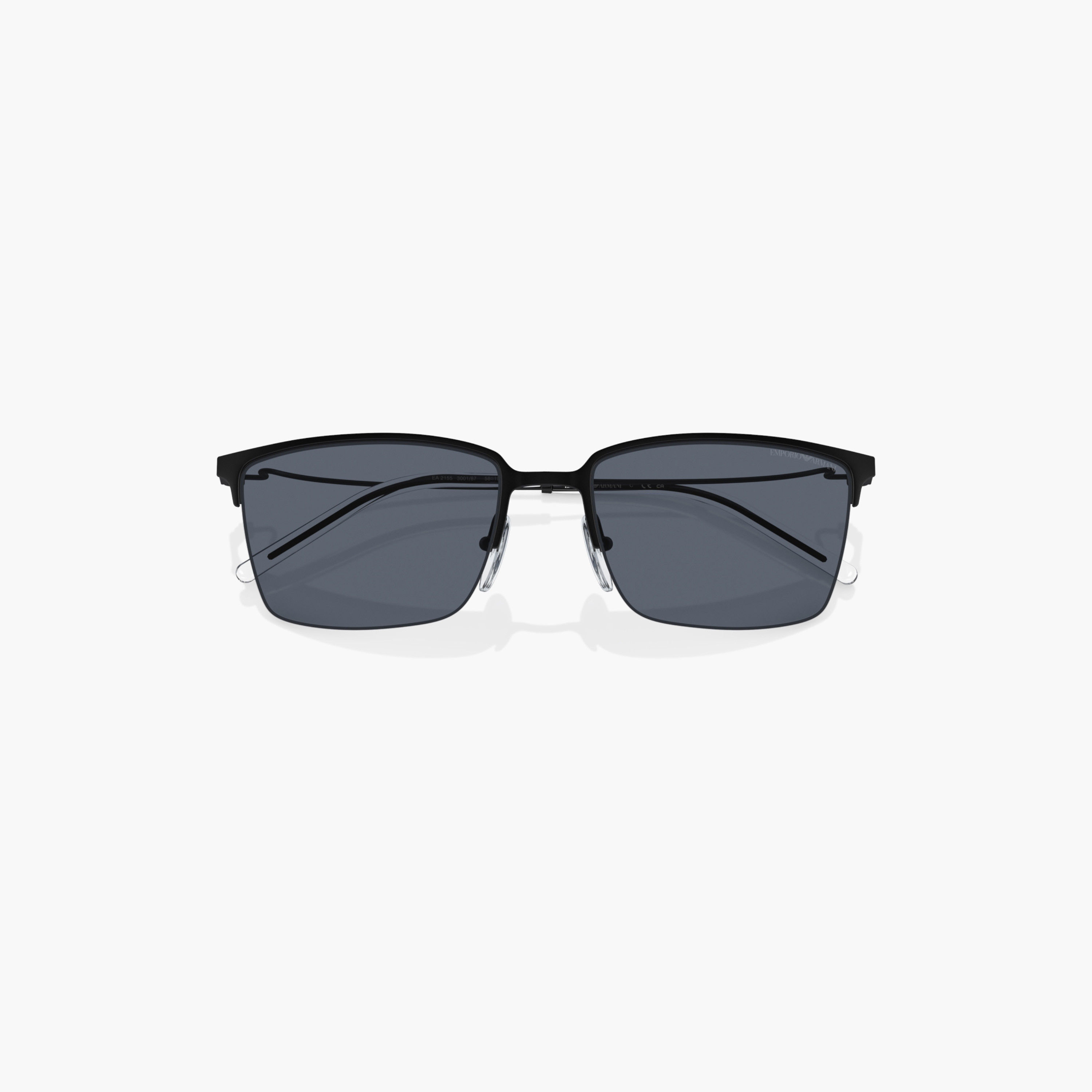 نظارة شمسية ويفارير بإطار كامل وعدسات ملونة مع وسادات أنف من إمبوريو أرماني-men-sunglasses-image-2