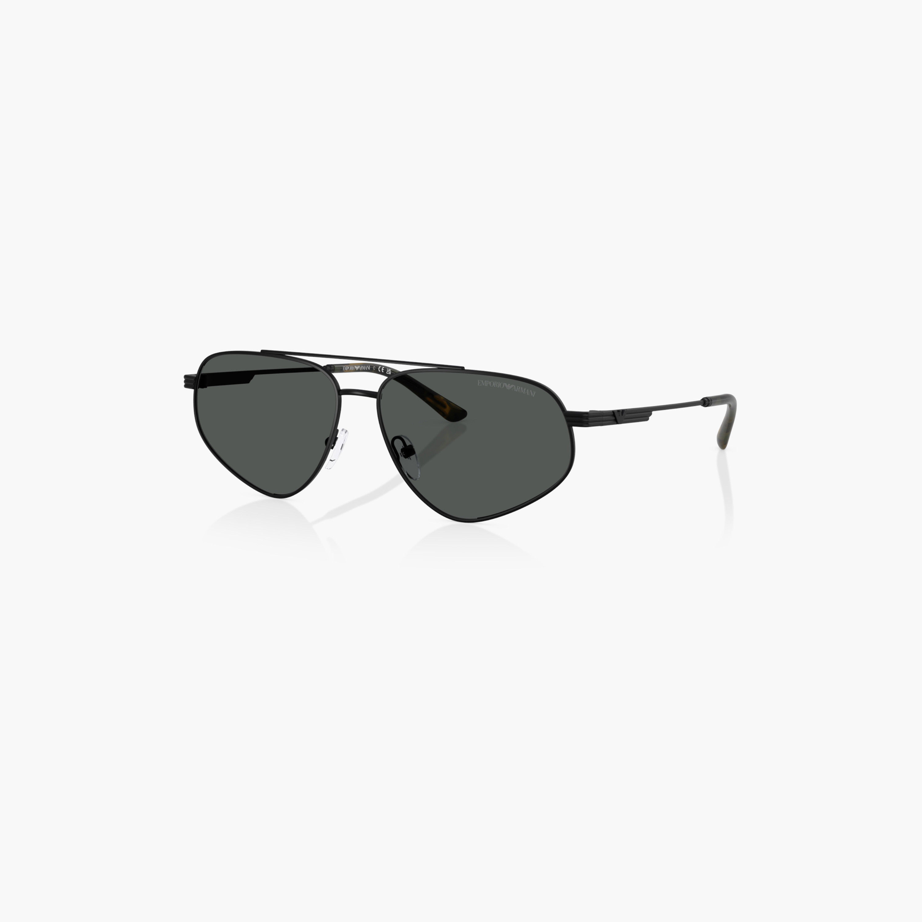 نظارة شمسية أفياتور ملونة بإطار كامل مع وسادات أنف من إمبوريو أرماني-men-sunglasses-image-1