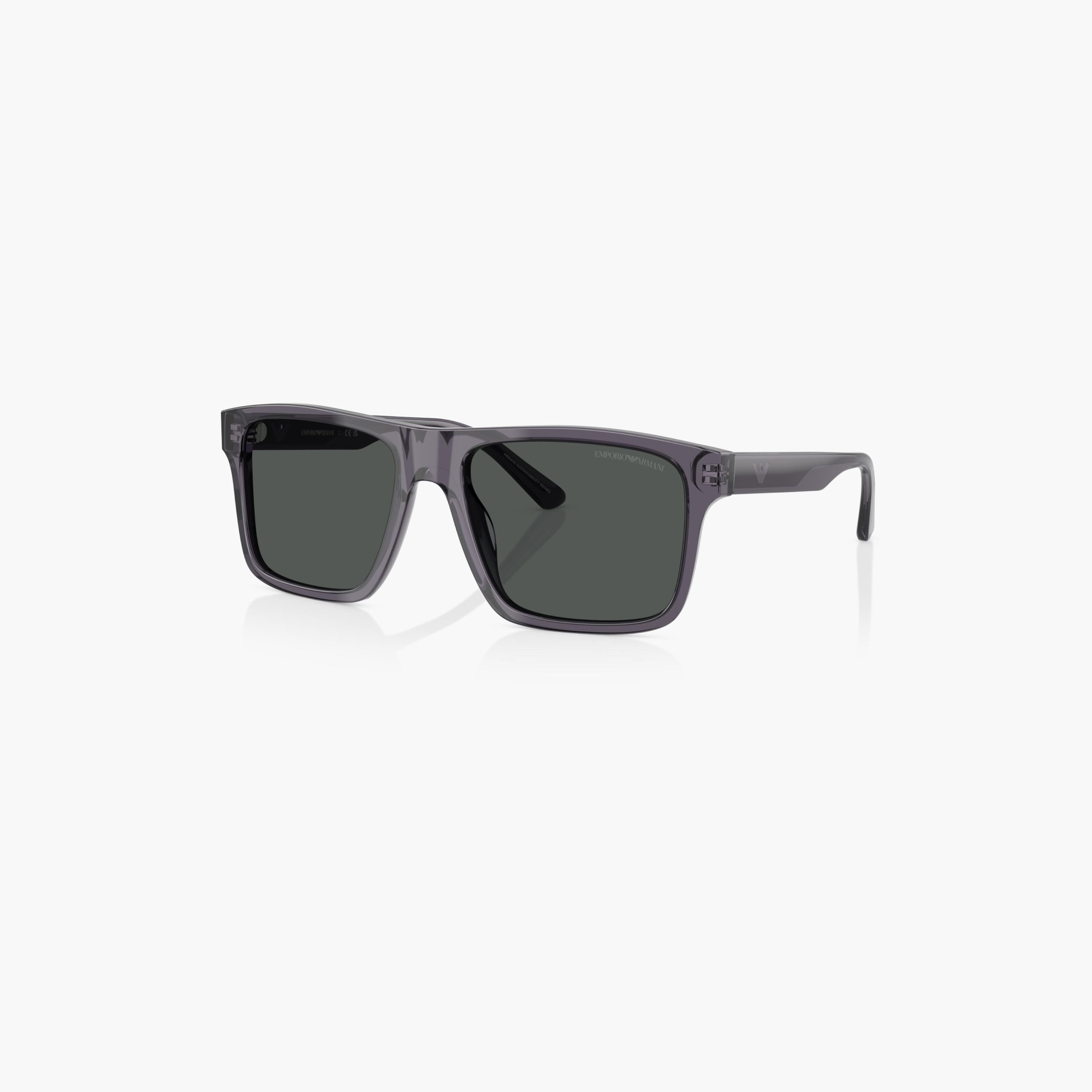 نظارة شمسية ويفارير بعدسات ملونة وإطار كامل من إمبوريو أرماني-men-sunglasses-image-1