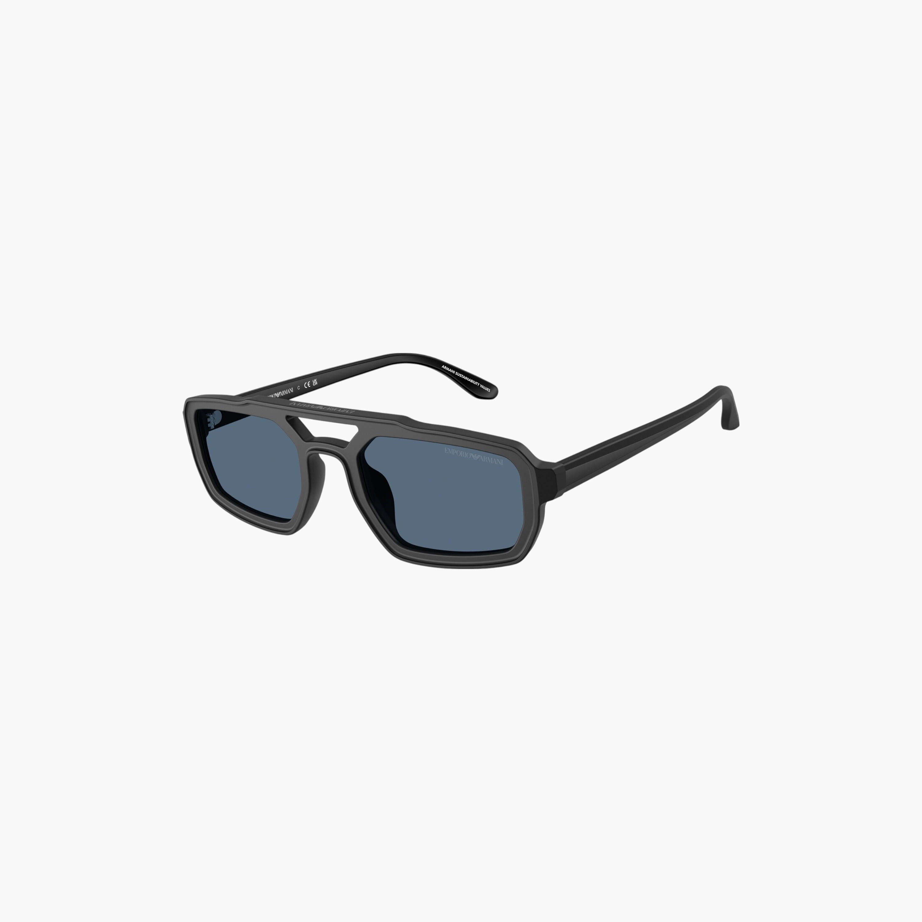 نظارة شمسية وايفارير ملونة بإطار كامل من إمبوريو أرماني-men-sunglasses-image-1
