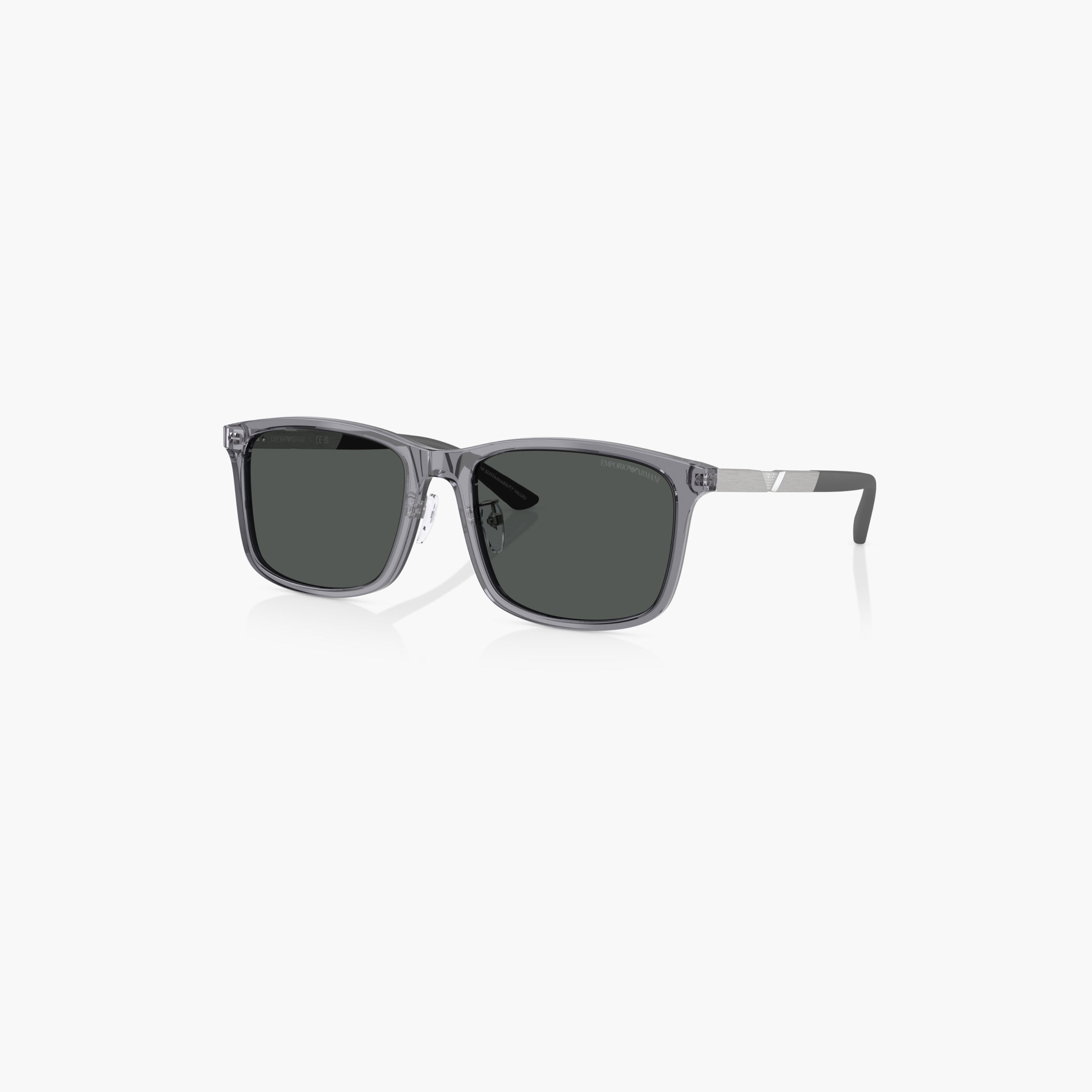 EMPORIO ARMANI Tinted Full Rim Wayfarer Sunglasses with Nose Pad-men-sunglasses-image-1