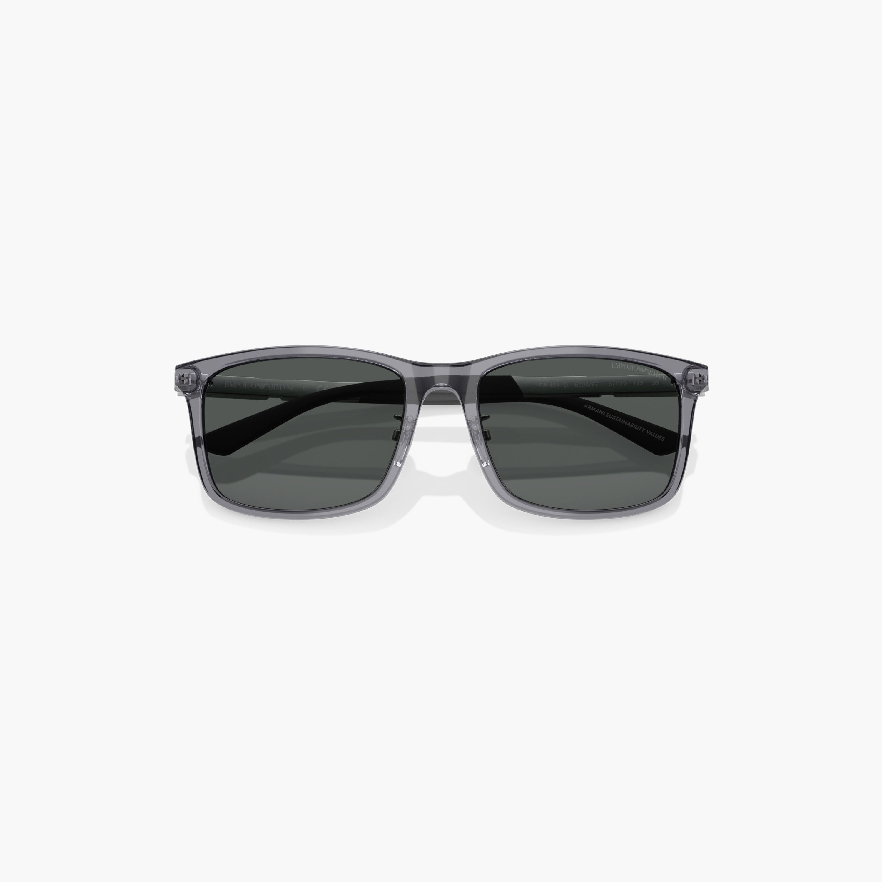EMPORIO ARMANI Tinted Full Rim Wayfarer Sunglasses with Nose Pad-men-sunglasses-image-2