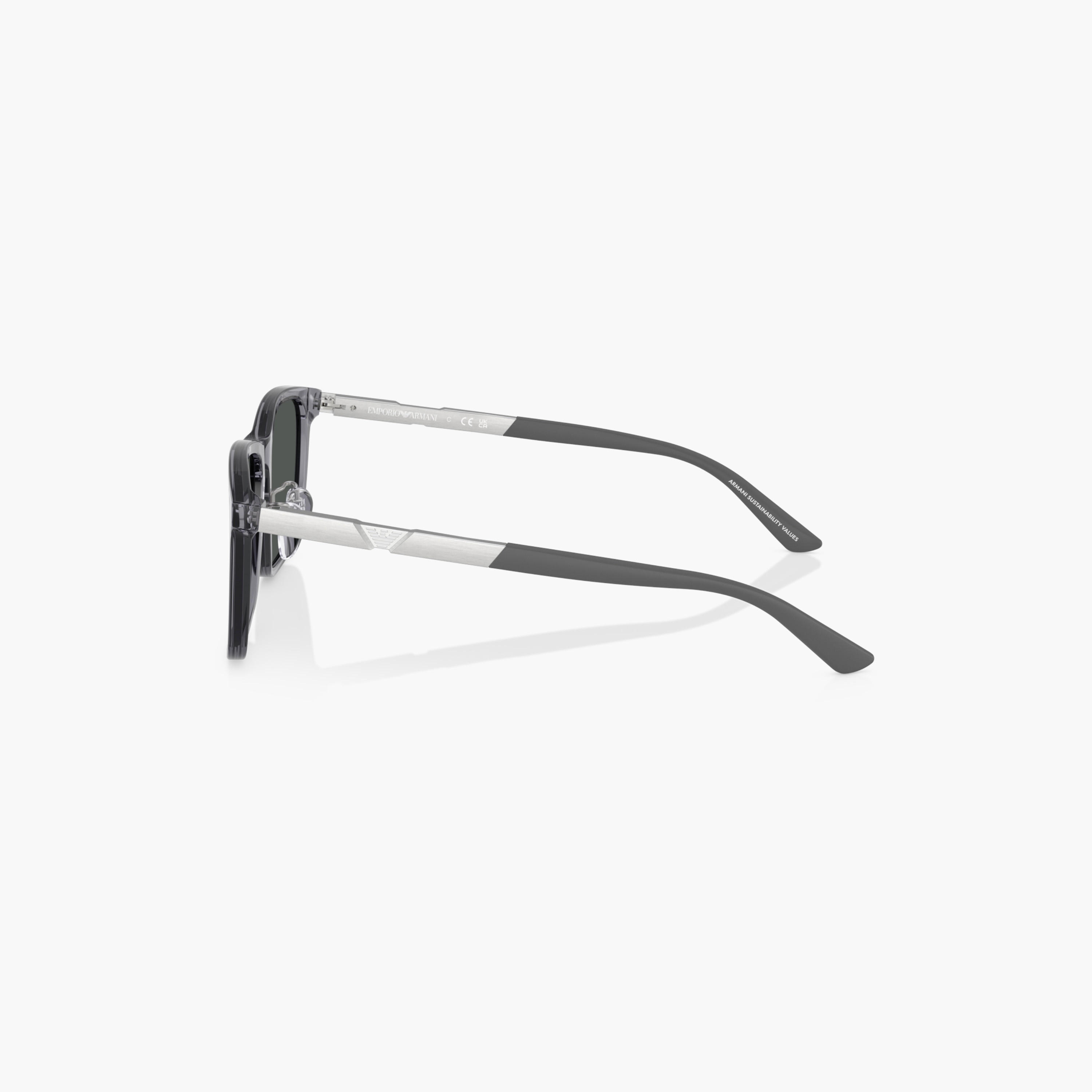 EMPORIO ARMANI Tinted Full Rim Wayfarer Sunglasses with Nose Pad-men-sunglasses-image-3