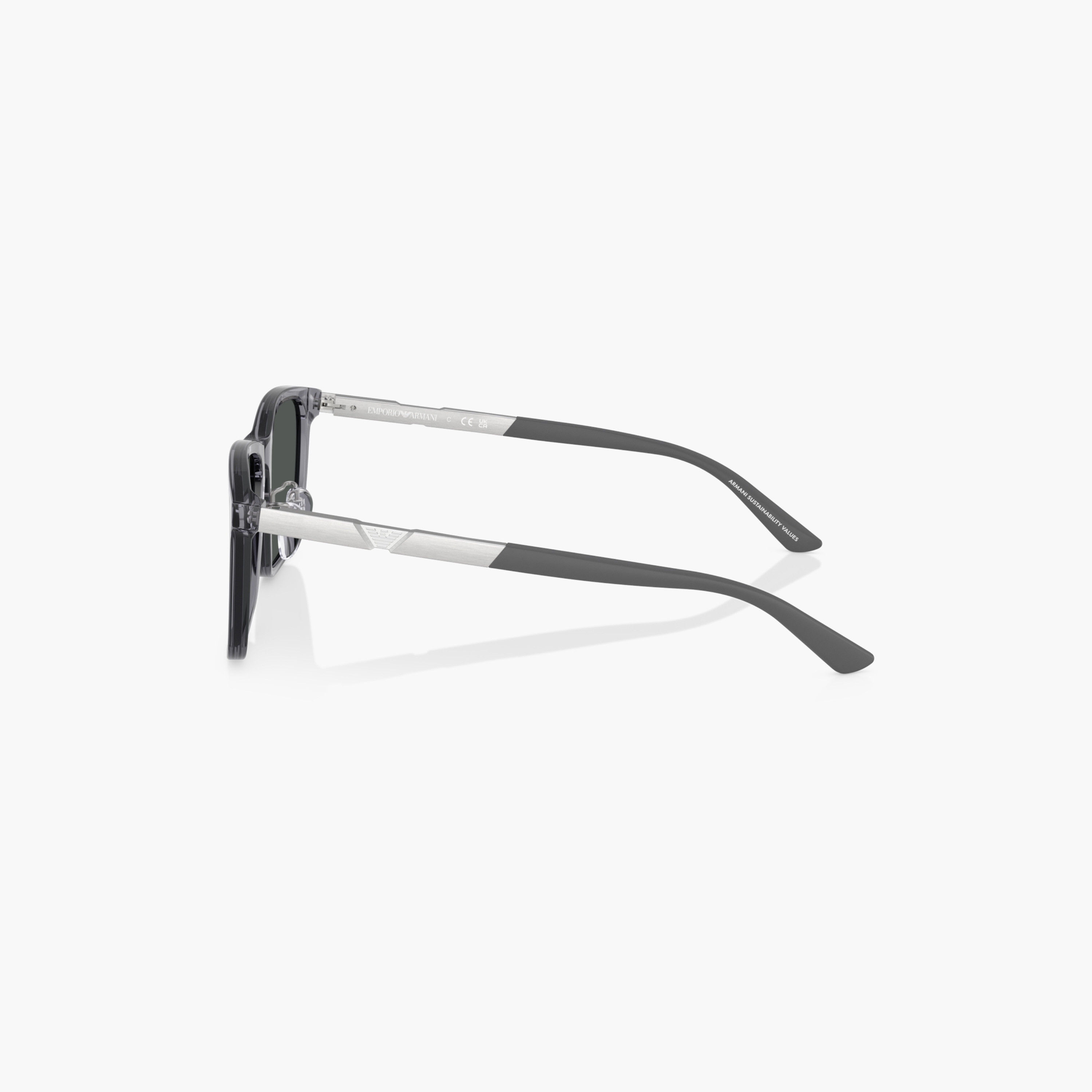 EMPORIO ARMANI Tinted Full Rim Wayfarer Sunglasses with Nose Pad-men-sunglasses-image-3