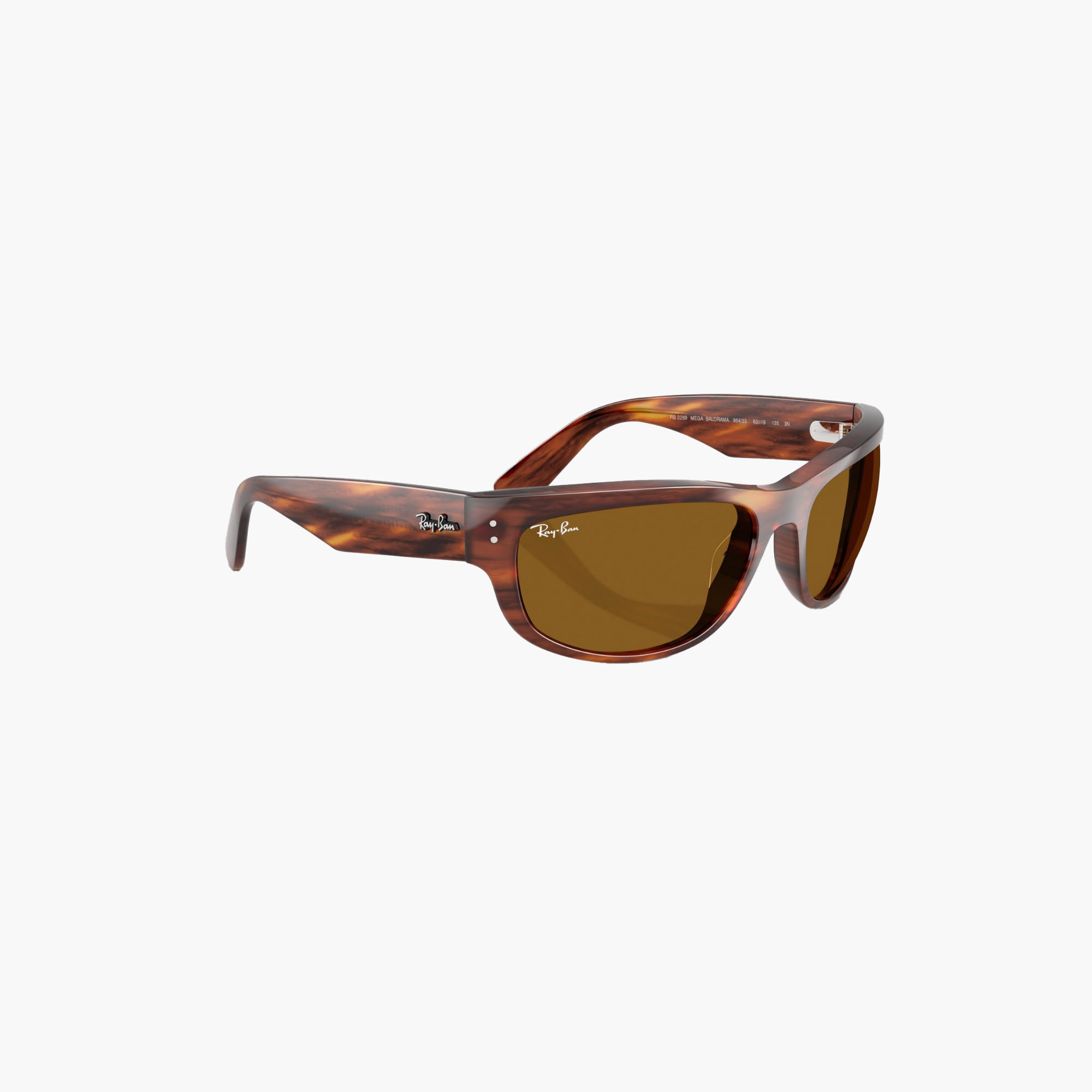 نظارة شمسية هافانا مخططة بحماية من الأشعة فوق البنفسجية وعدسات بنية من راي بان-men-sunglasses-image-5