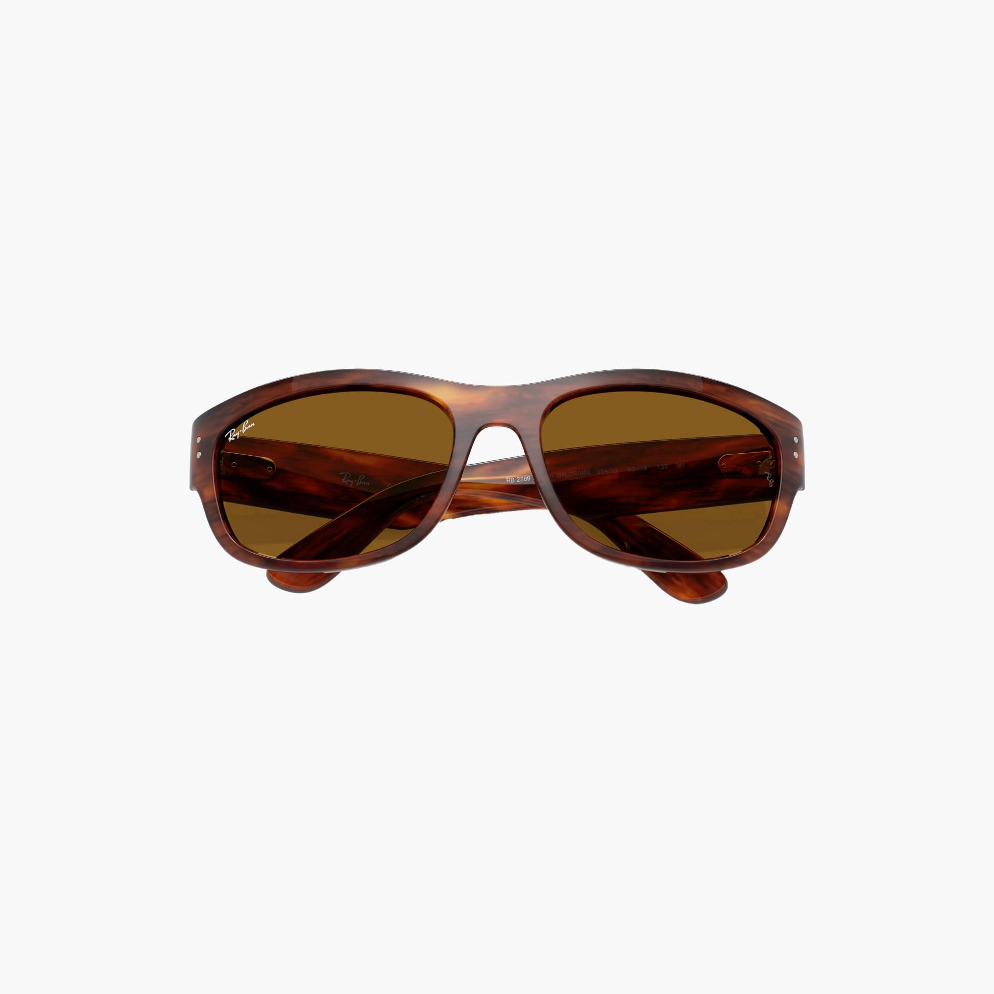 Ray-Ban Striped Havana Sunglasses UV Protection Brown Lens-men-sunglasses-image-6