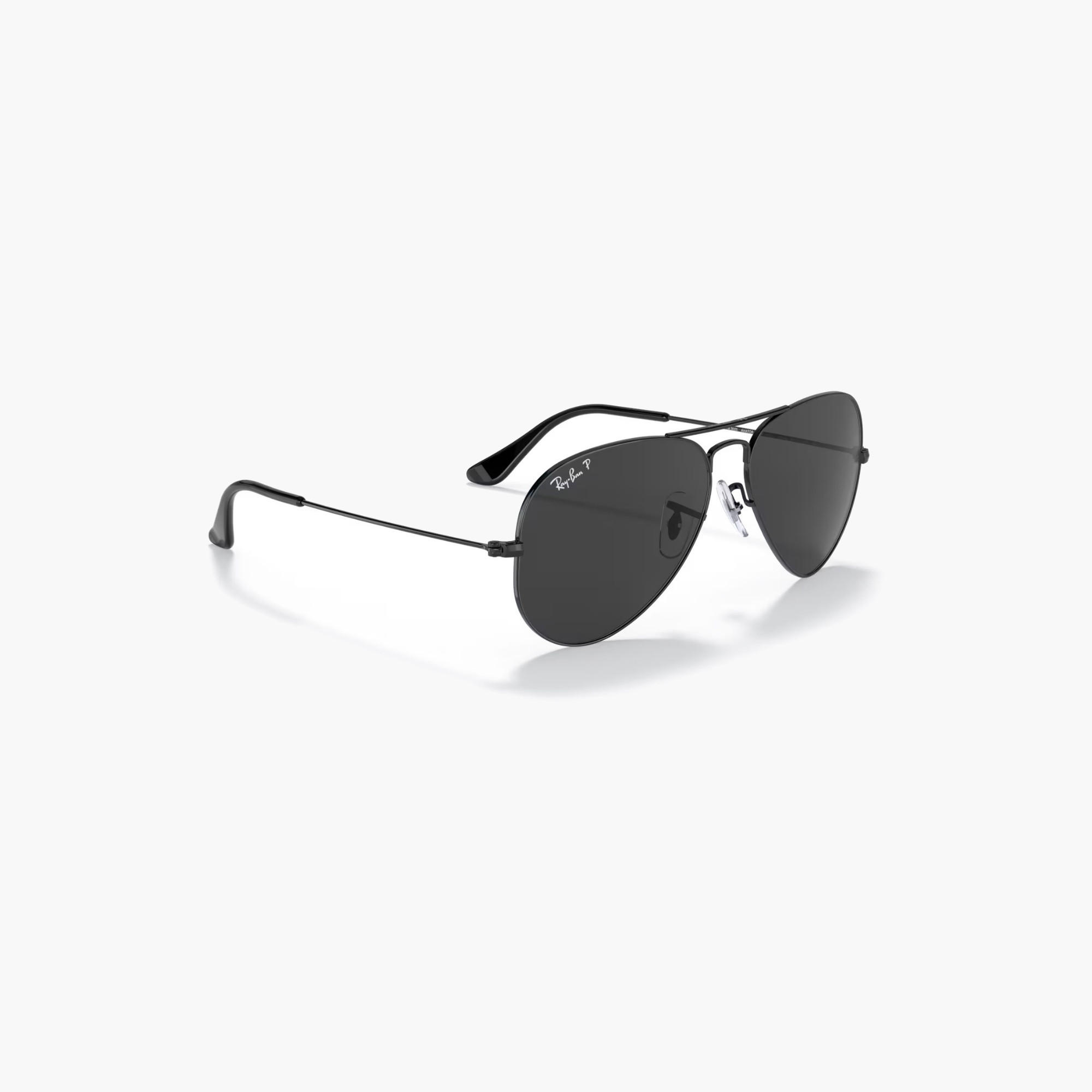 نظارة شمس أفياتور بعدسات سوداء وحماية من الأشعة فوق البنفسجية من راي بان-women-sunglasses-image-1