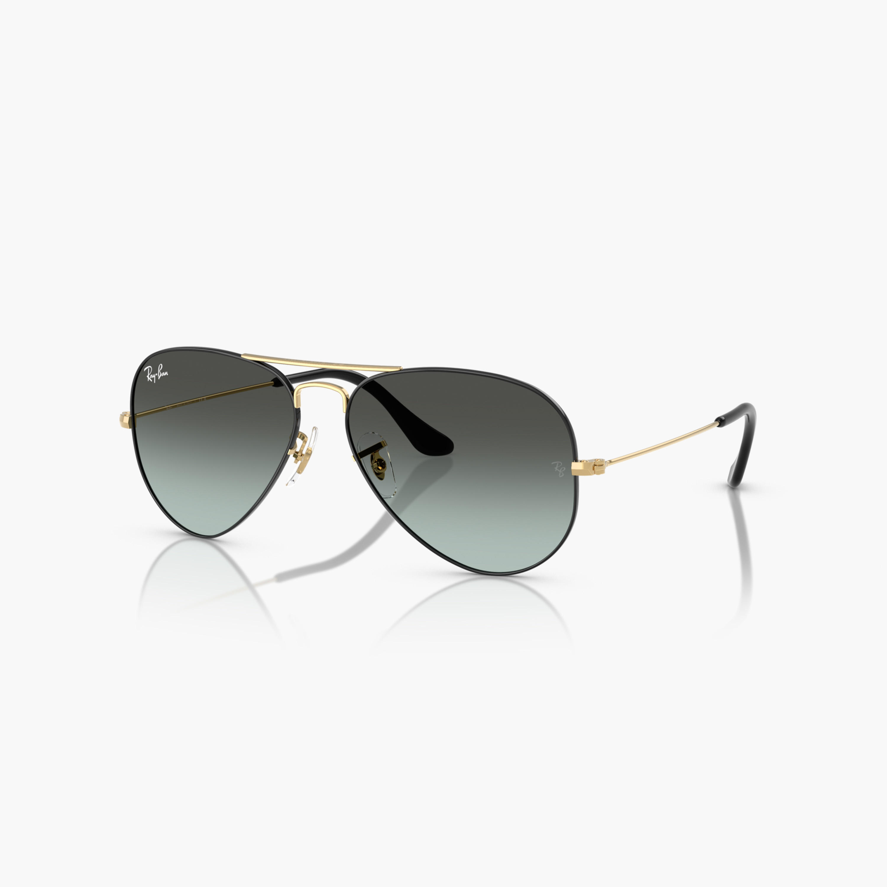 Ray-Ban Black on Arista Full Rim Aviator Sunglasses with Nose Pad-men-sunglasses-image-5