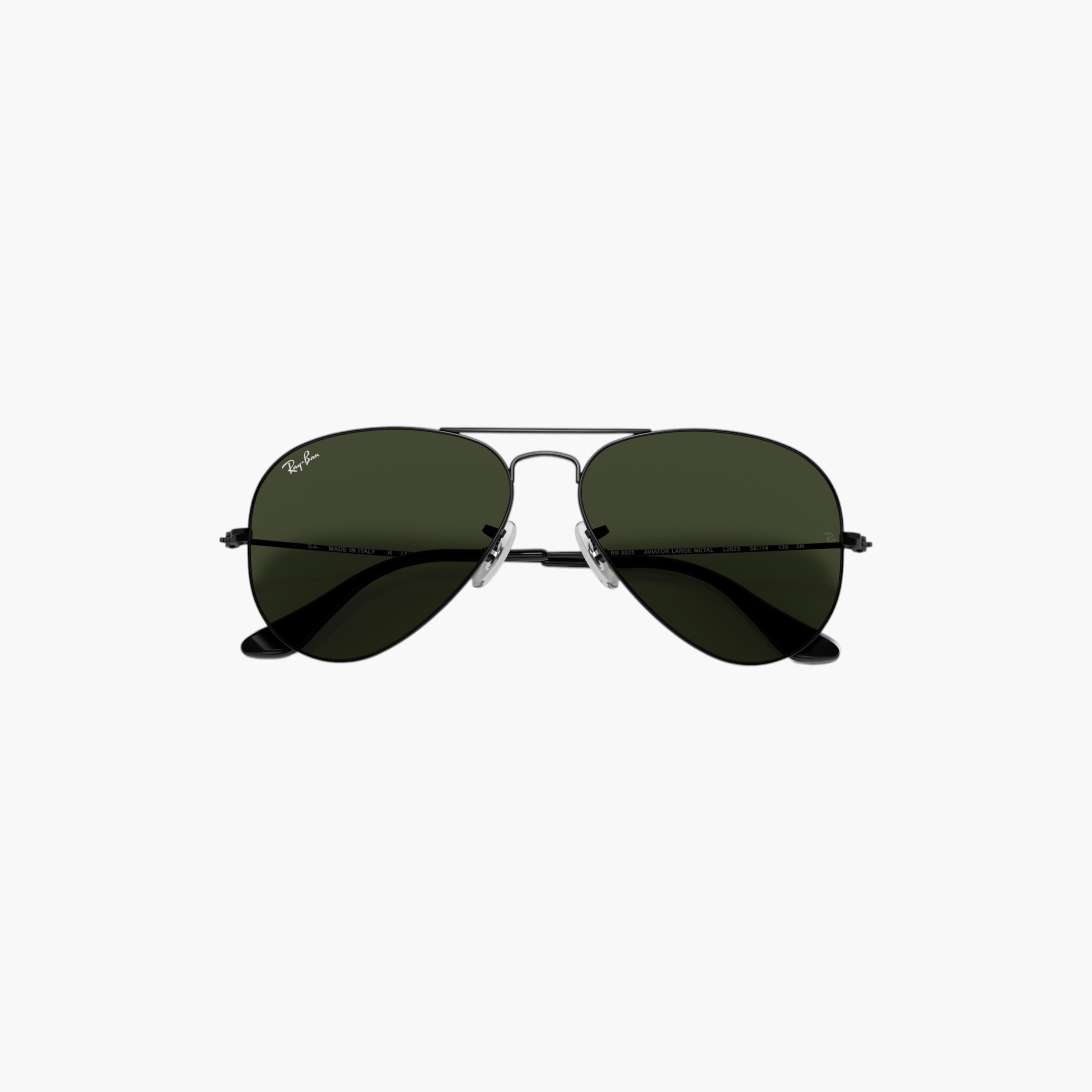 Ray-Ban Men Aviator Green Lens Sunglasses-men-sunglasses-image-3