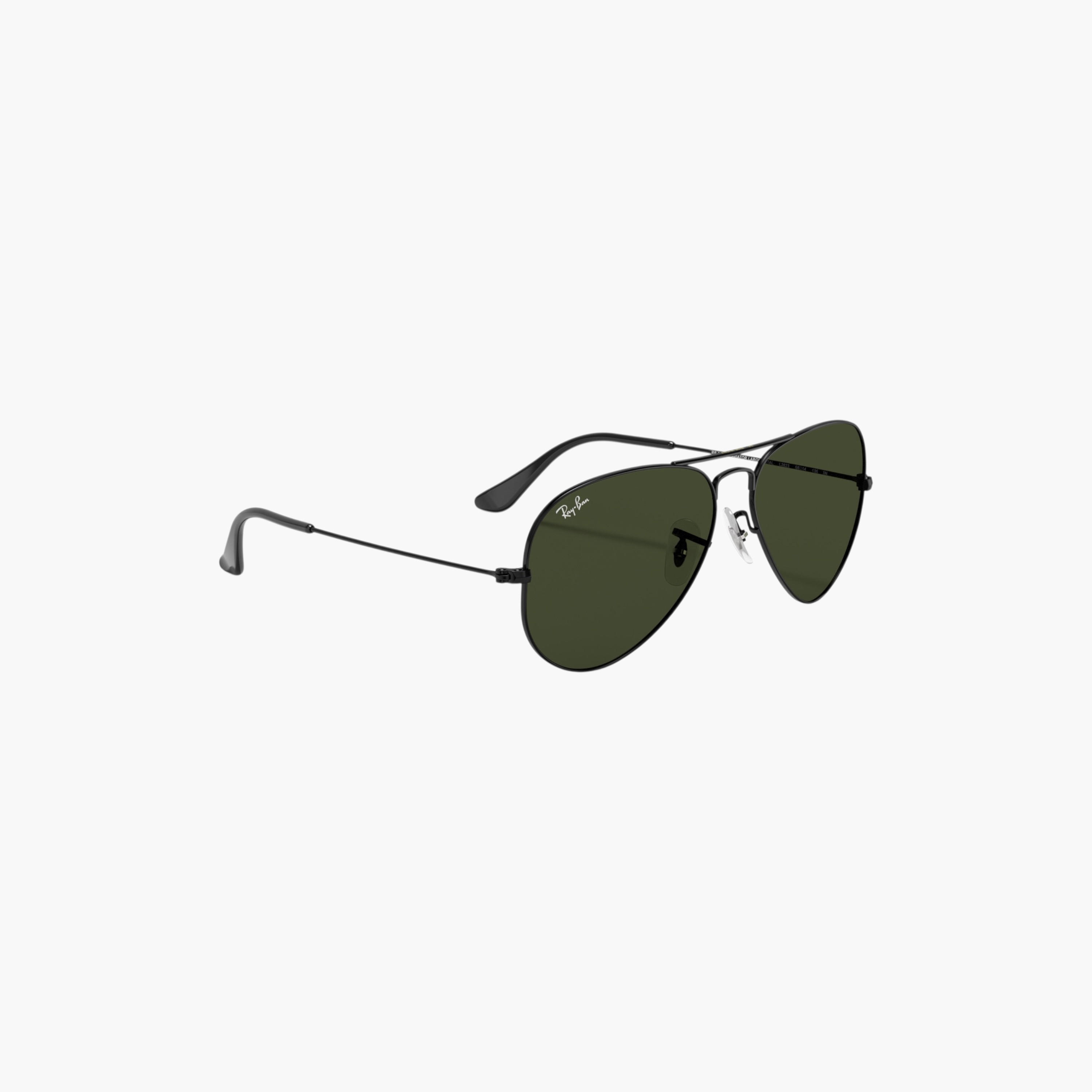 Ray-Ban Men Aviator Green Lens Sunglasses-men-sunglasses-image-4