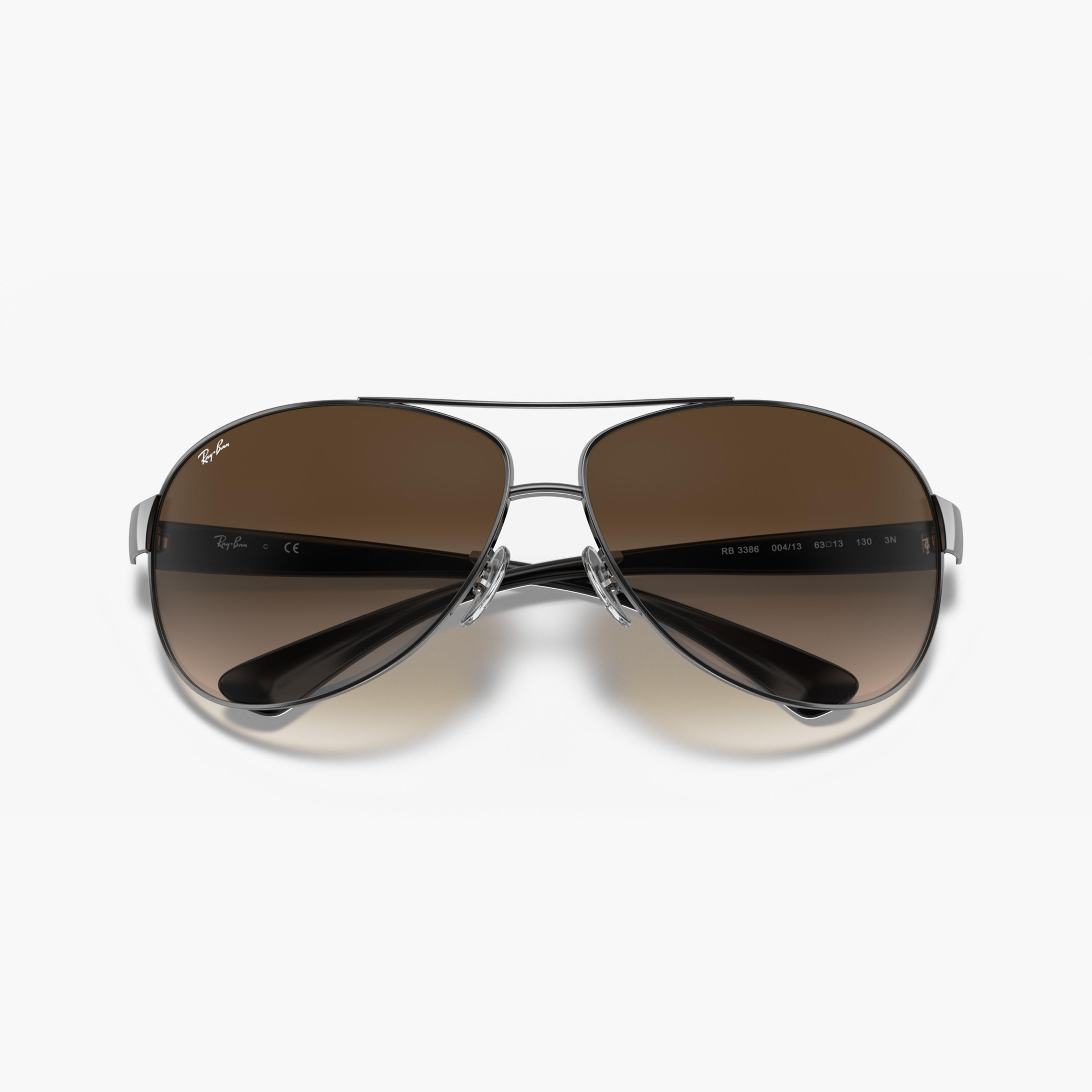 نظارة شمسية أفياتور بإطار كامل ووسادات أنف جونميتال من راي بان-men-sunglasses-image-1