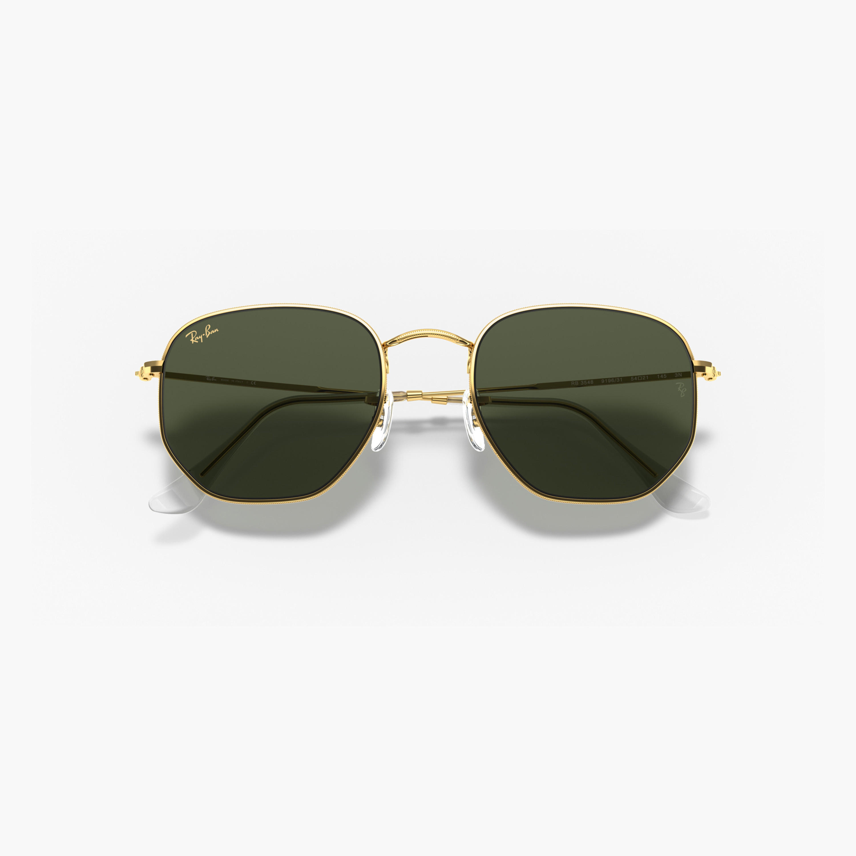 نظارة شمسية بإطار هندسي ووسادات أنف ليجند من راي بان-men-sunglasses-image-2