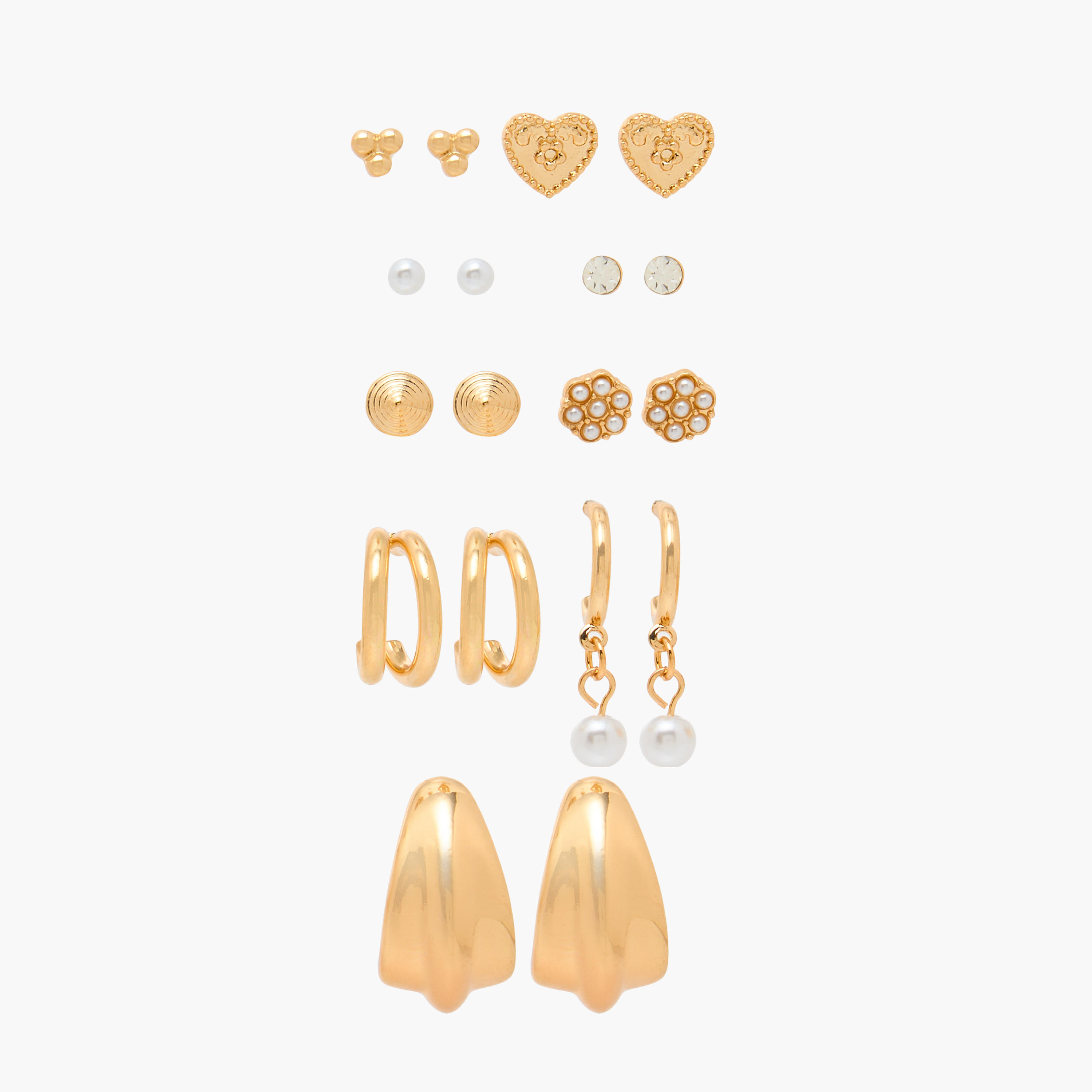 Assorted Earrings with Pushback Closure - Set of 9-women-watchesandjewellery-jewellery-earrings-image-1