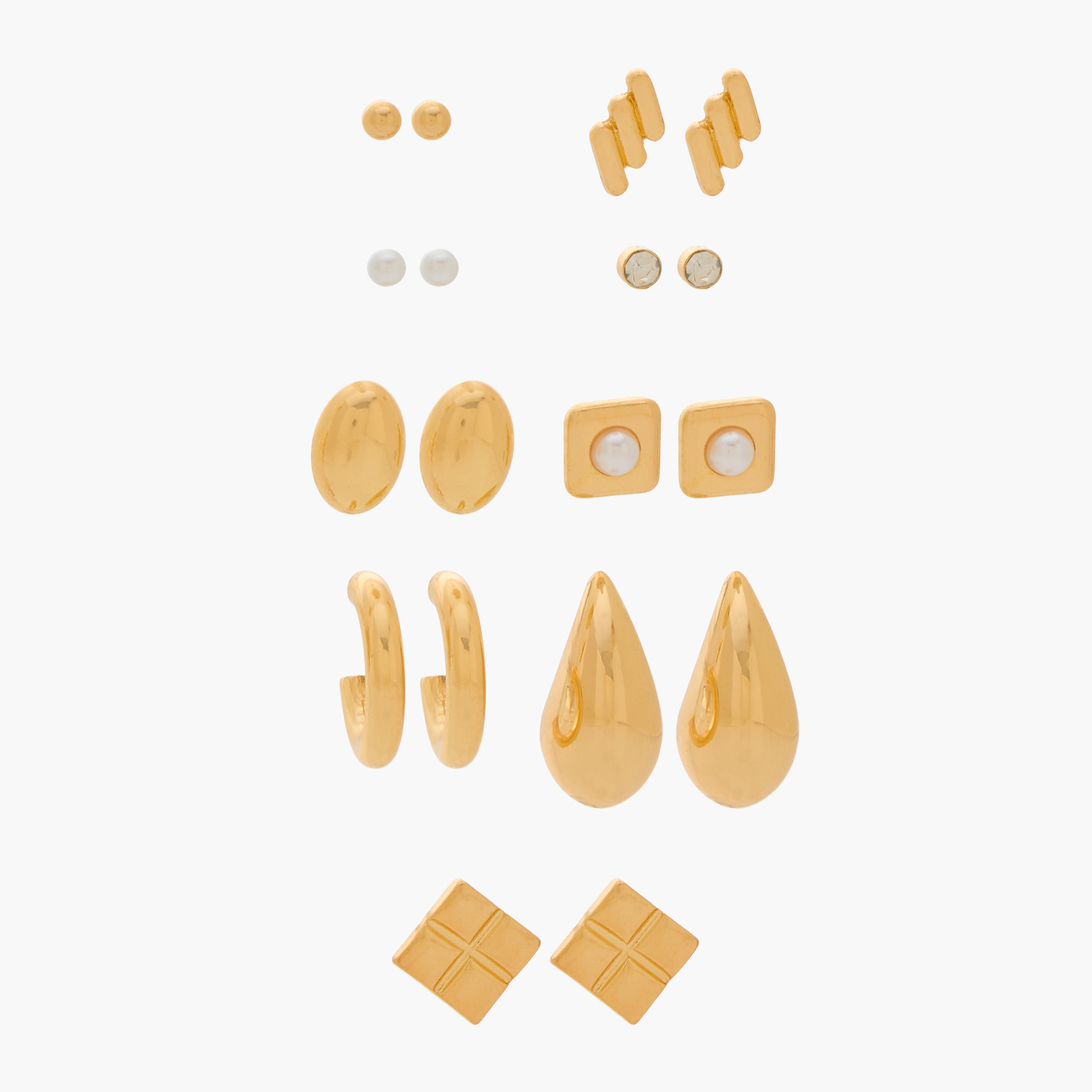 Assorted Earrings with Pushback Closure - Set of 9-women-watchesandjewellery-jewellery-earrings-image-1